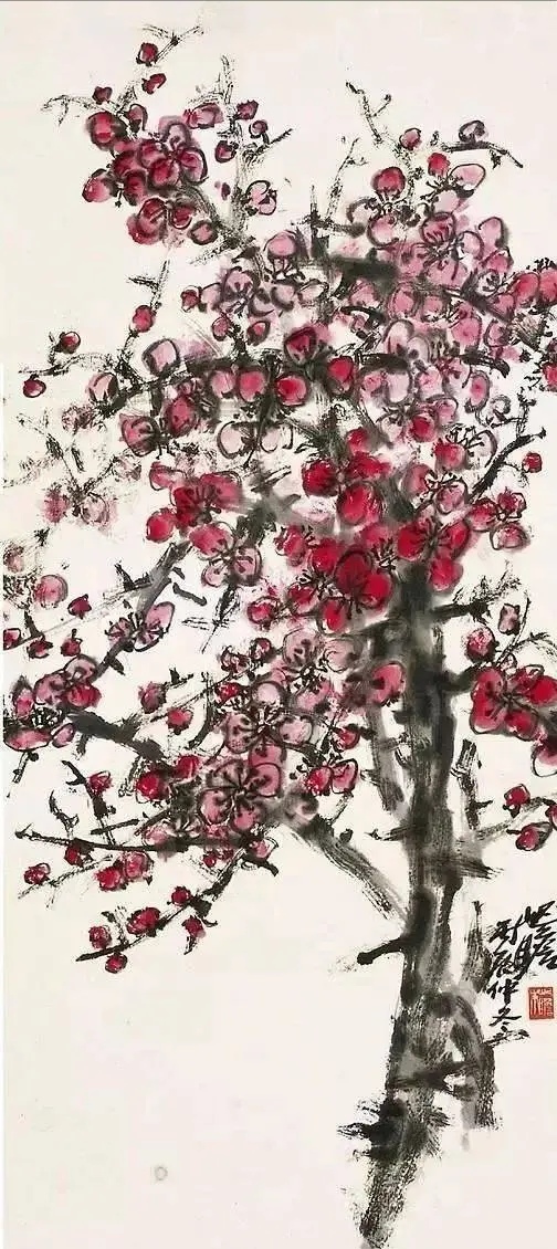 画坛宗师朱屺瞻梅花作品欣赏
