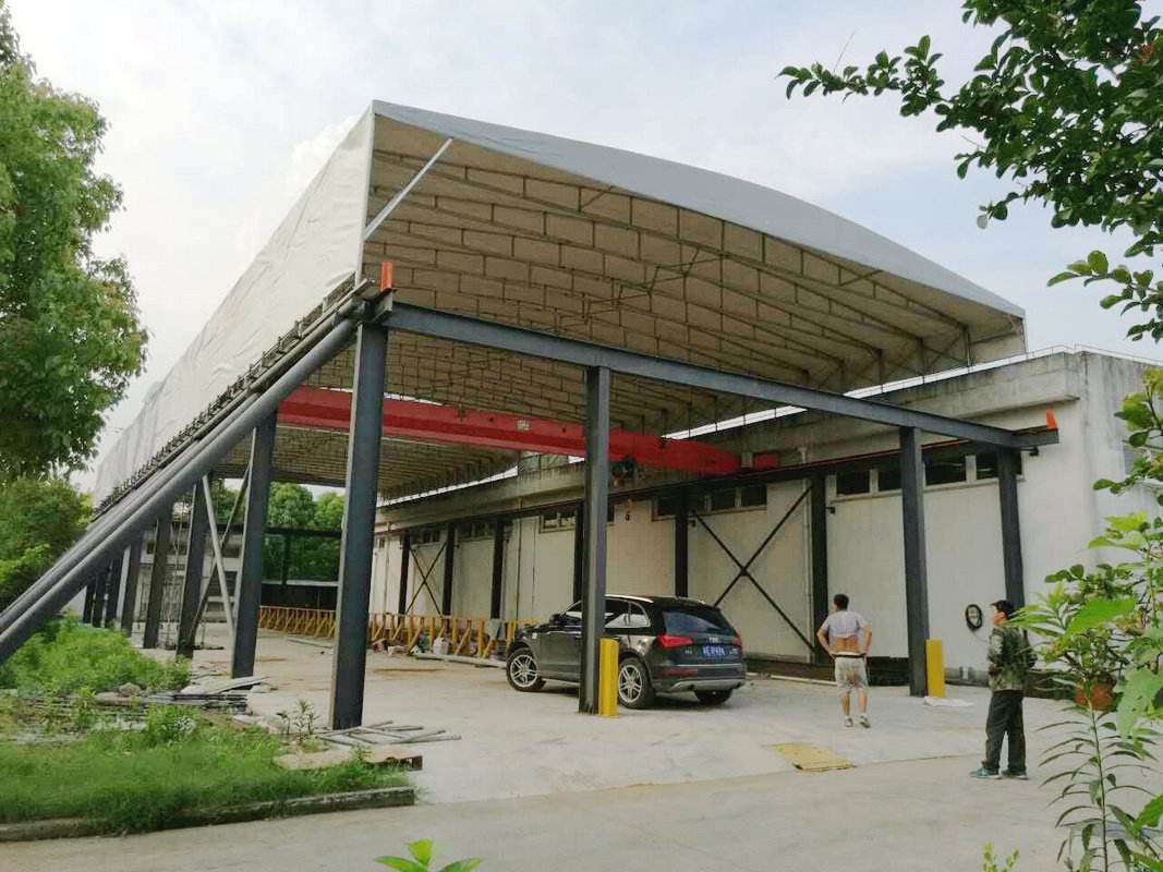 杭州萧山推拉蓬电动伸缩雨棚帐篷