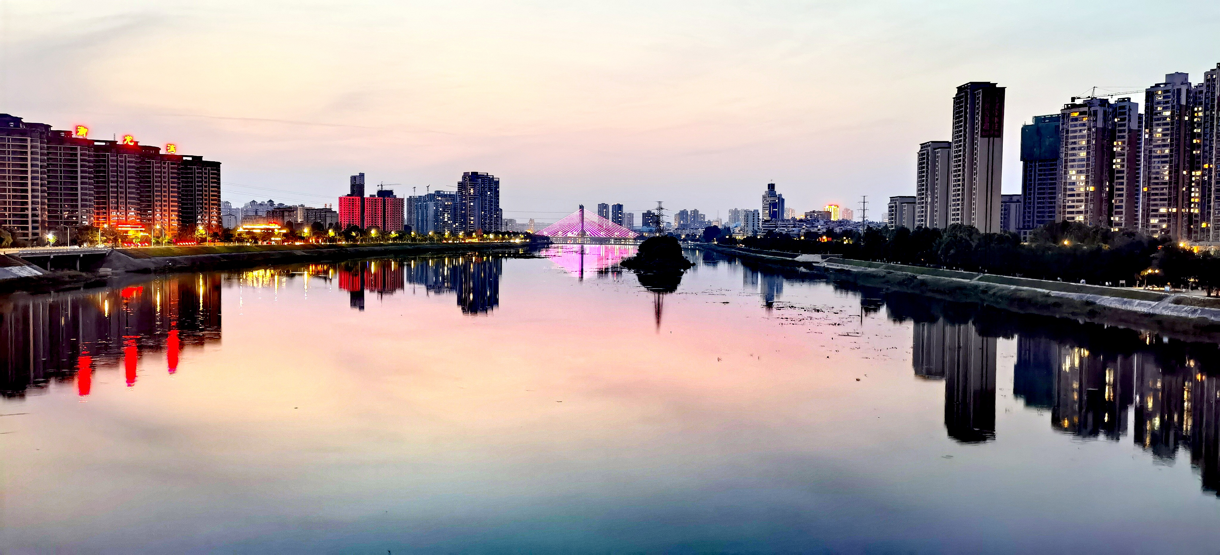 浉河高架桥夜景随拍