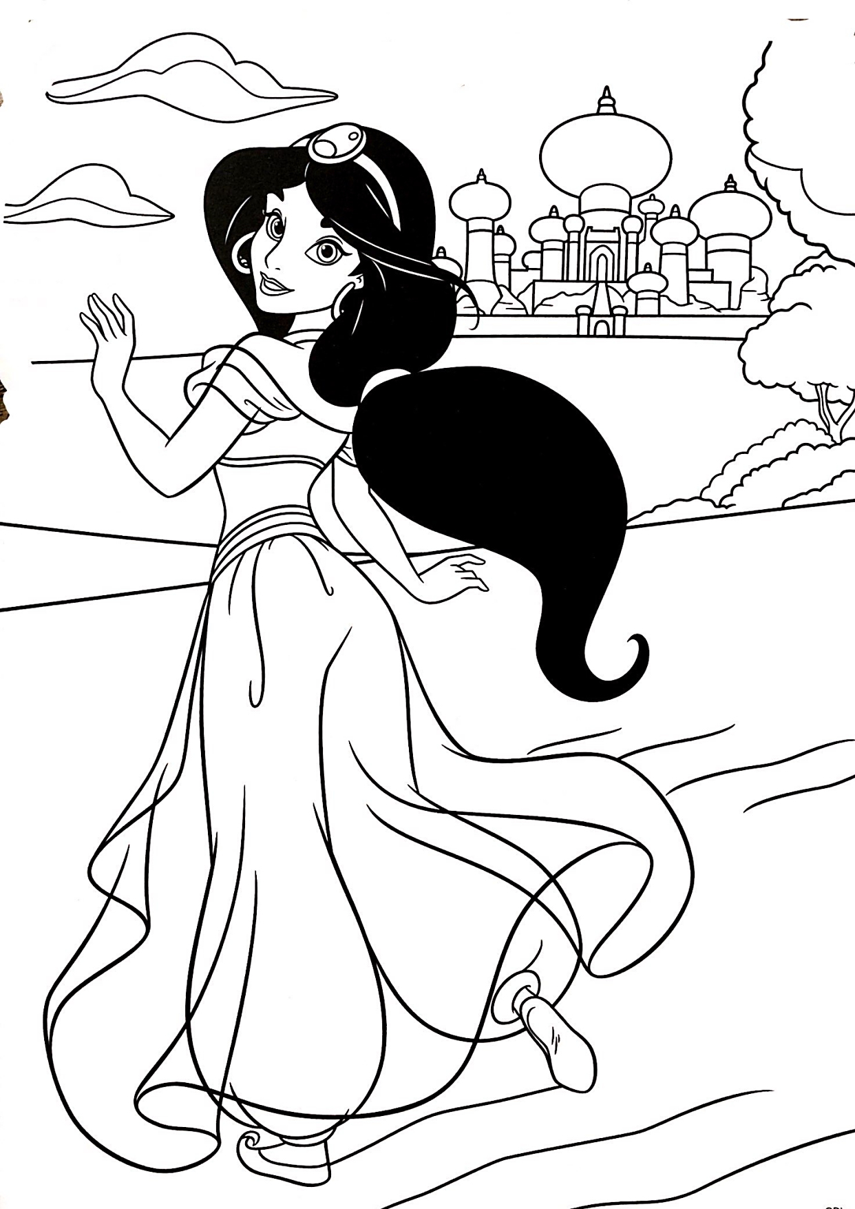 迪士尼公主线稿