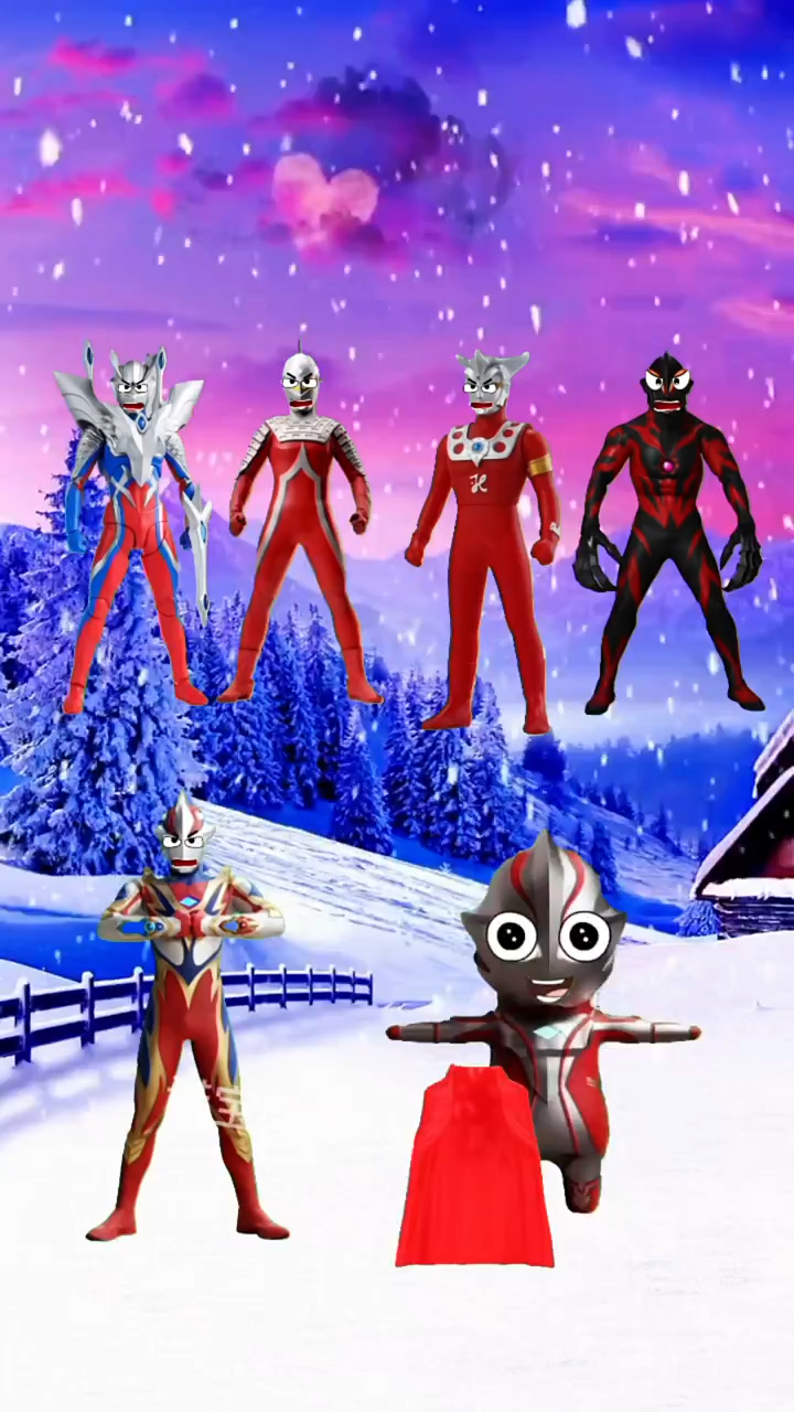 下雪了奥特曼都好冷,没人给贝利亚送披风-度小视