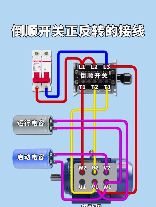 倒顺开关正反转如何接线?
