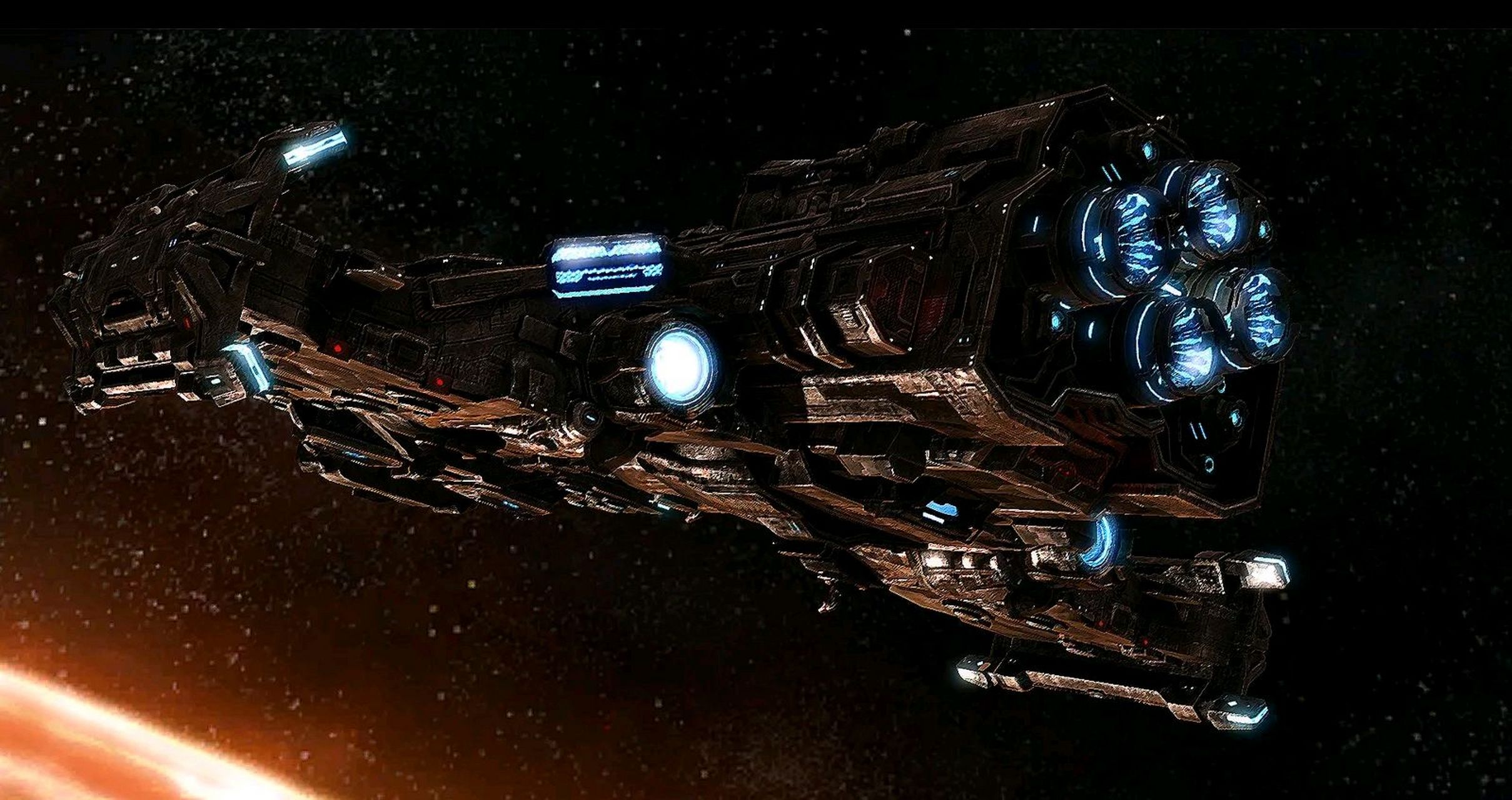 游戏《星际争霸》人族贝希摩斯级/巨兽级战列巡洋舰 休伯利安号.