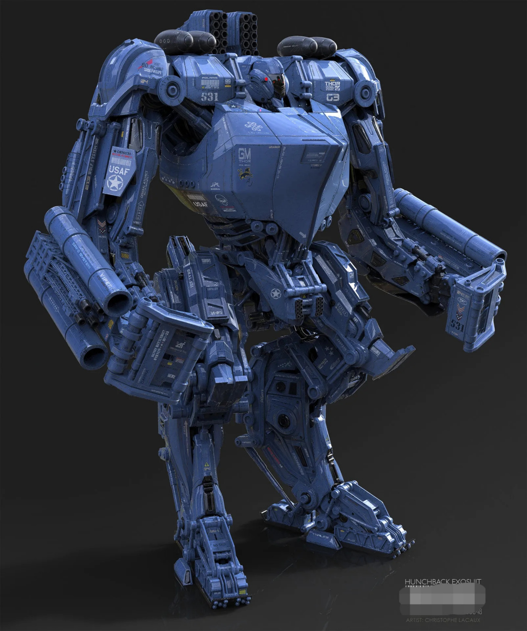 建模欣赏:一组双足战斗机甲作品. #动漫# #模型# #机甲