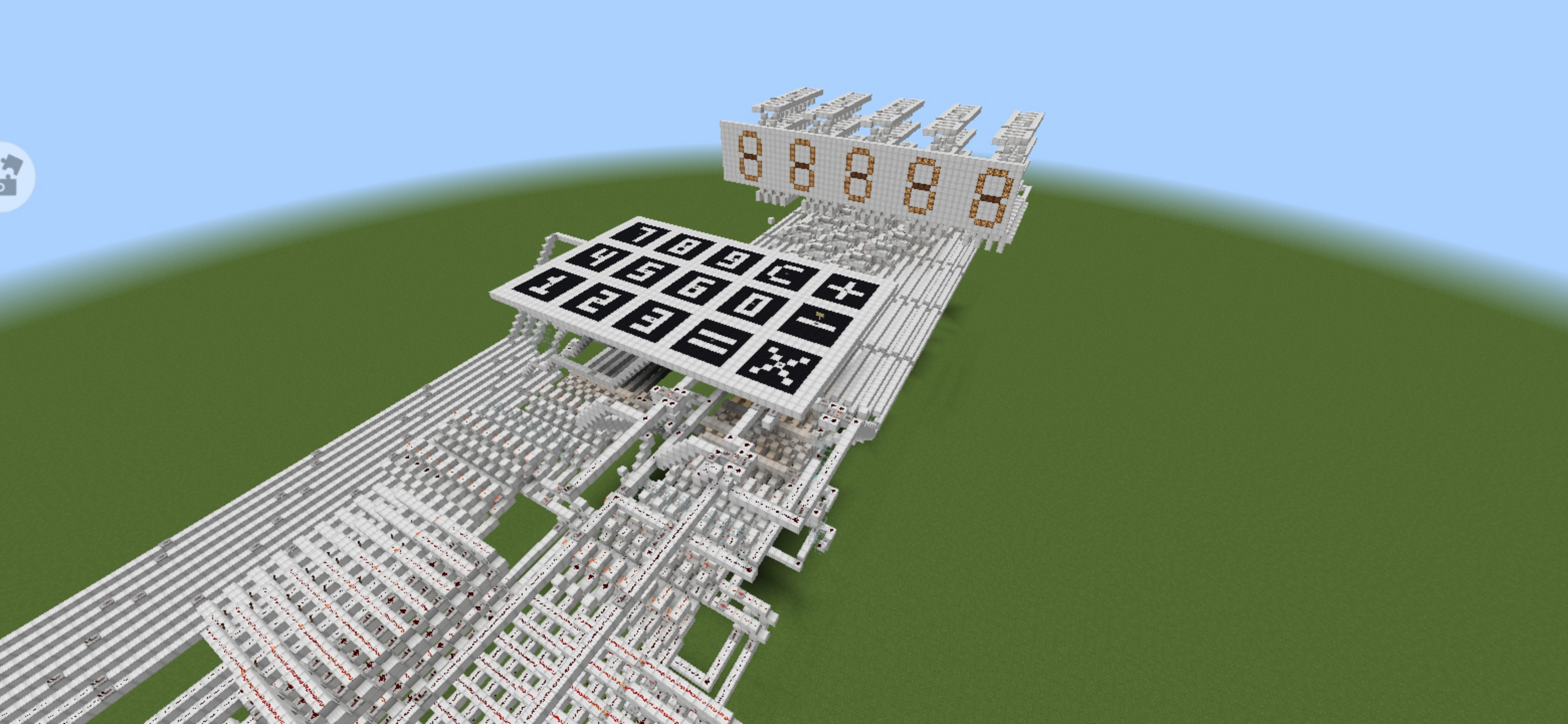 《我的世界》红石计算器  上次我发的别人的红石科技里有个红石计算器