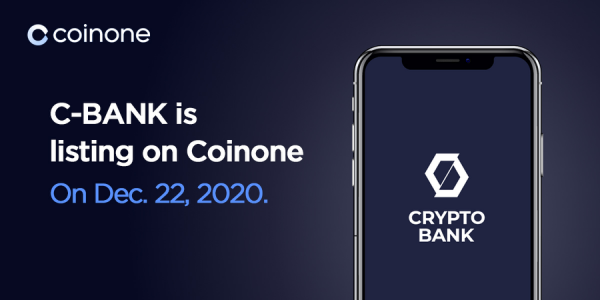 CRYPTO BANK代币C-BANK上线Coinone交易所