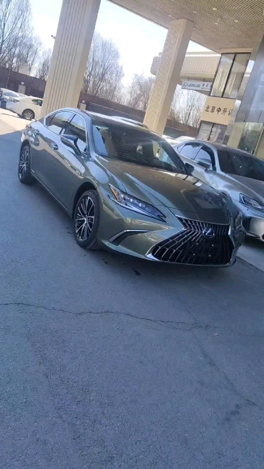 午后的凌波玉色雷克萨斯es300h臻享版凌波玉色茶珀棕色内饰-度小视