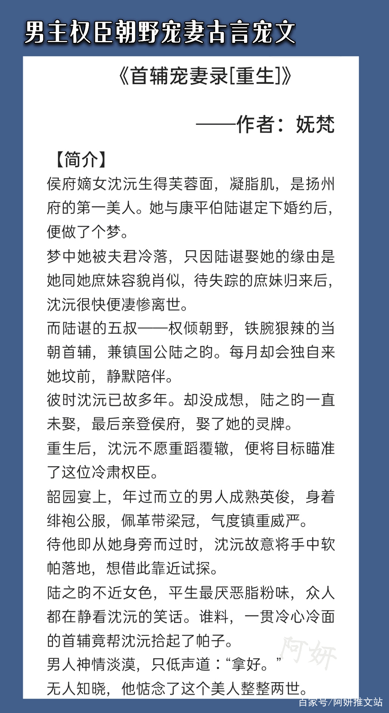 首辅宠妻录完整版