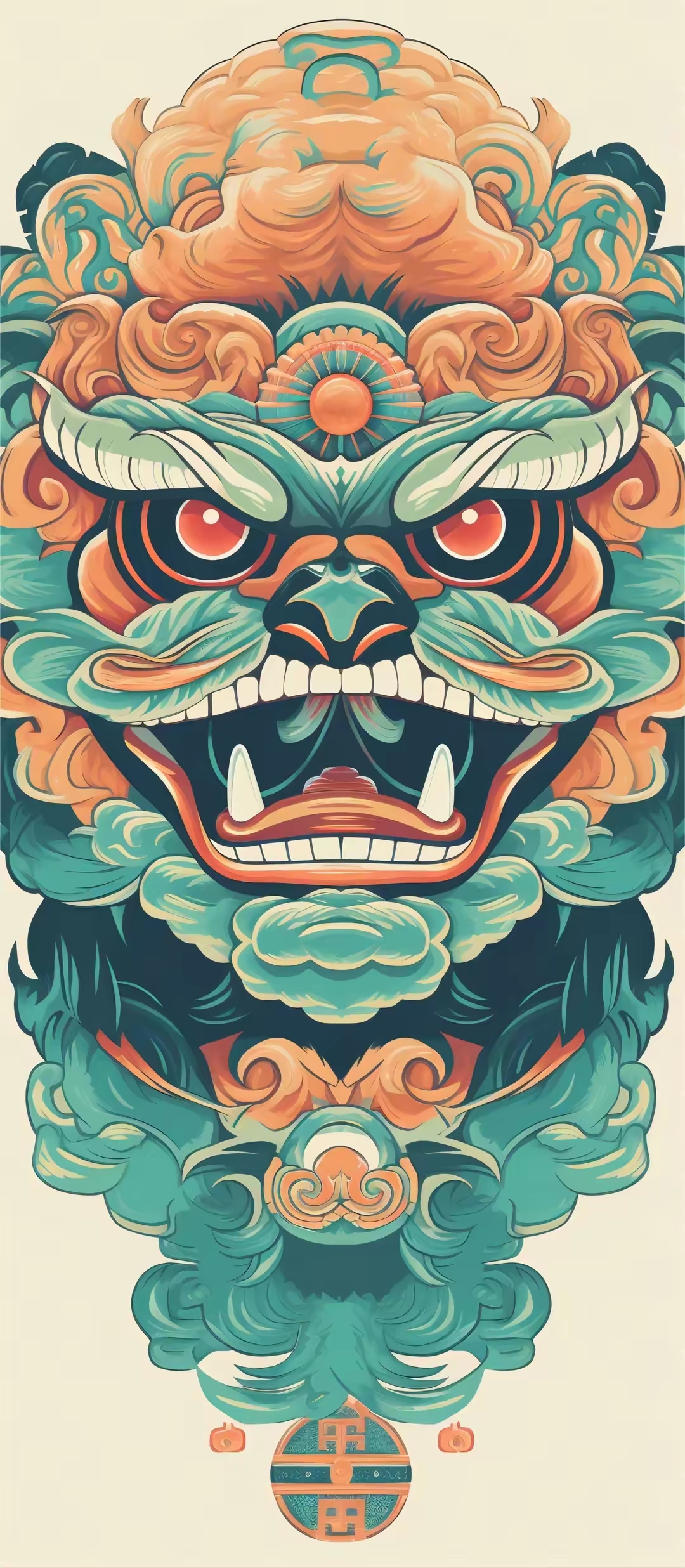 手机壁纸 高清壁纸 国潮醒狮