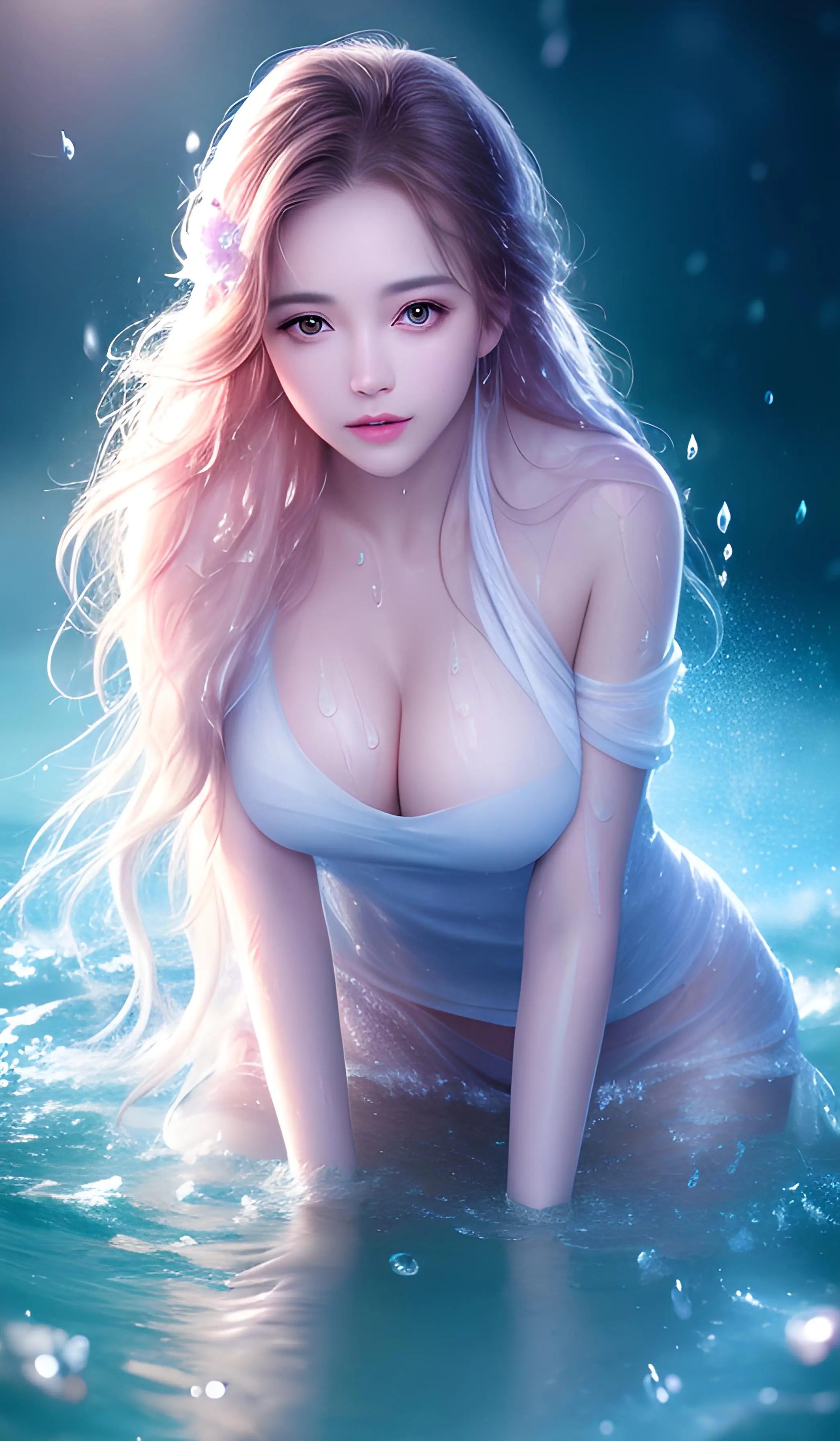 【AI绘画】一双明月贴胸前，紫禁葡萄碧玉圆。