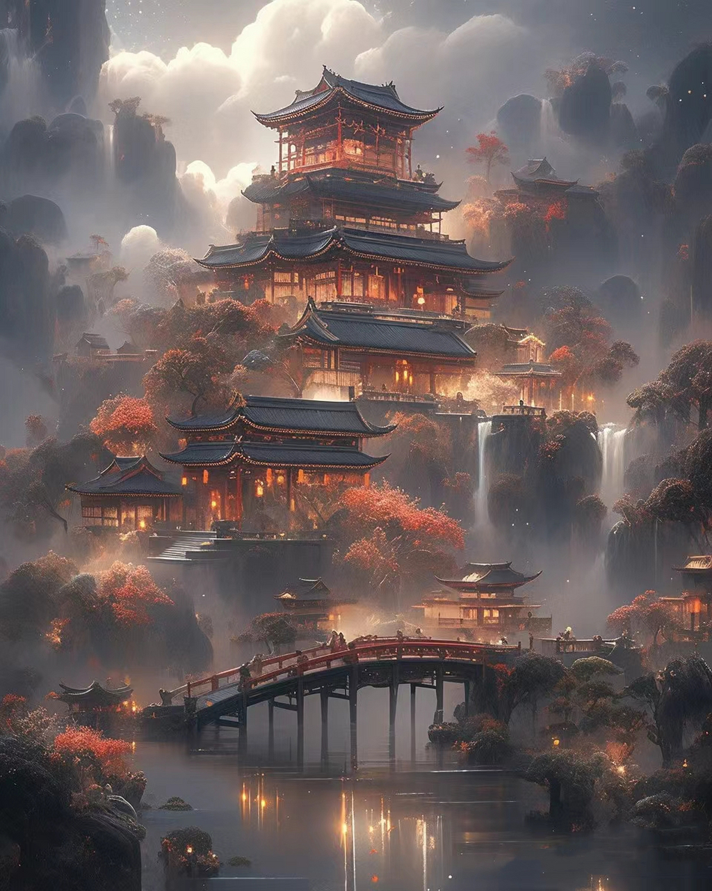 李白的浪漫 天上白玉京,十二楼五城.仙人抚我顶,结发受长生.