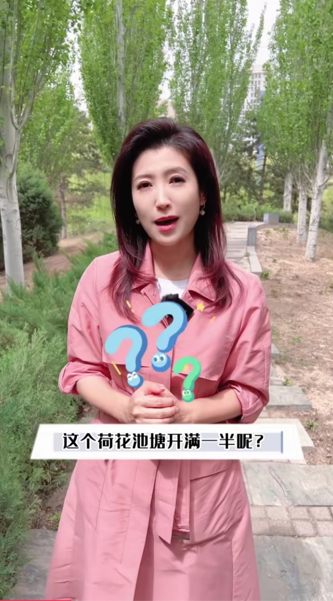主持人春妮:漫步在郊外小路上,讲述"荷花定律",衣服最吸睛