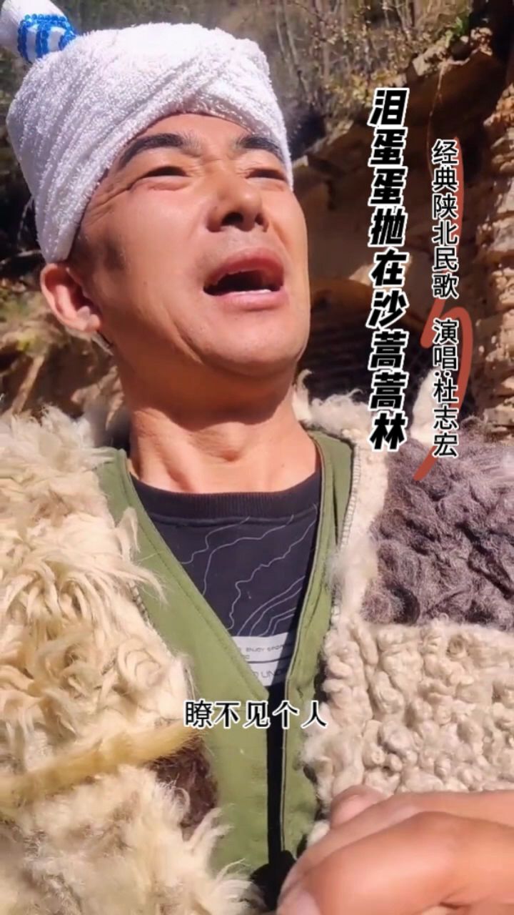 经典陕北民歌《泪蛋蛋抛在沙蒿蒿林,演唱:杜志宏