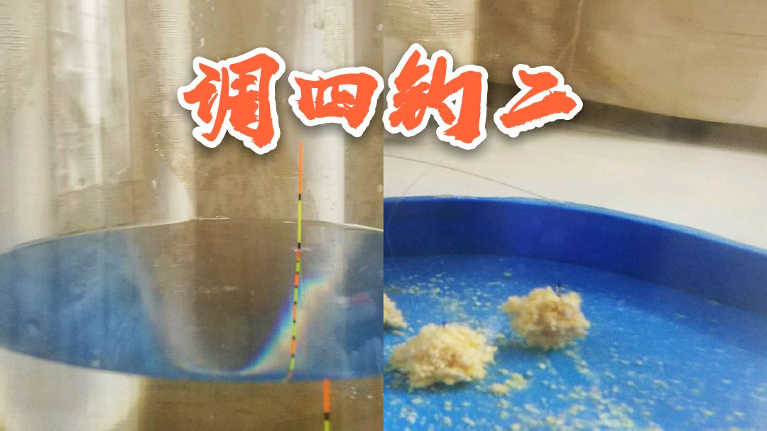 新手调漂的详细步骤和双钩在水底的状态,简单易懂