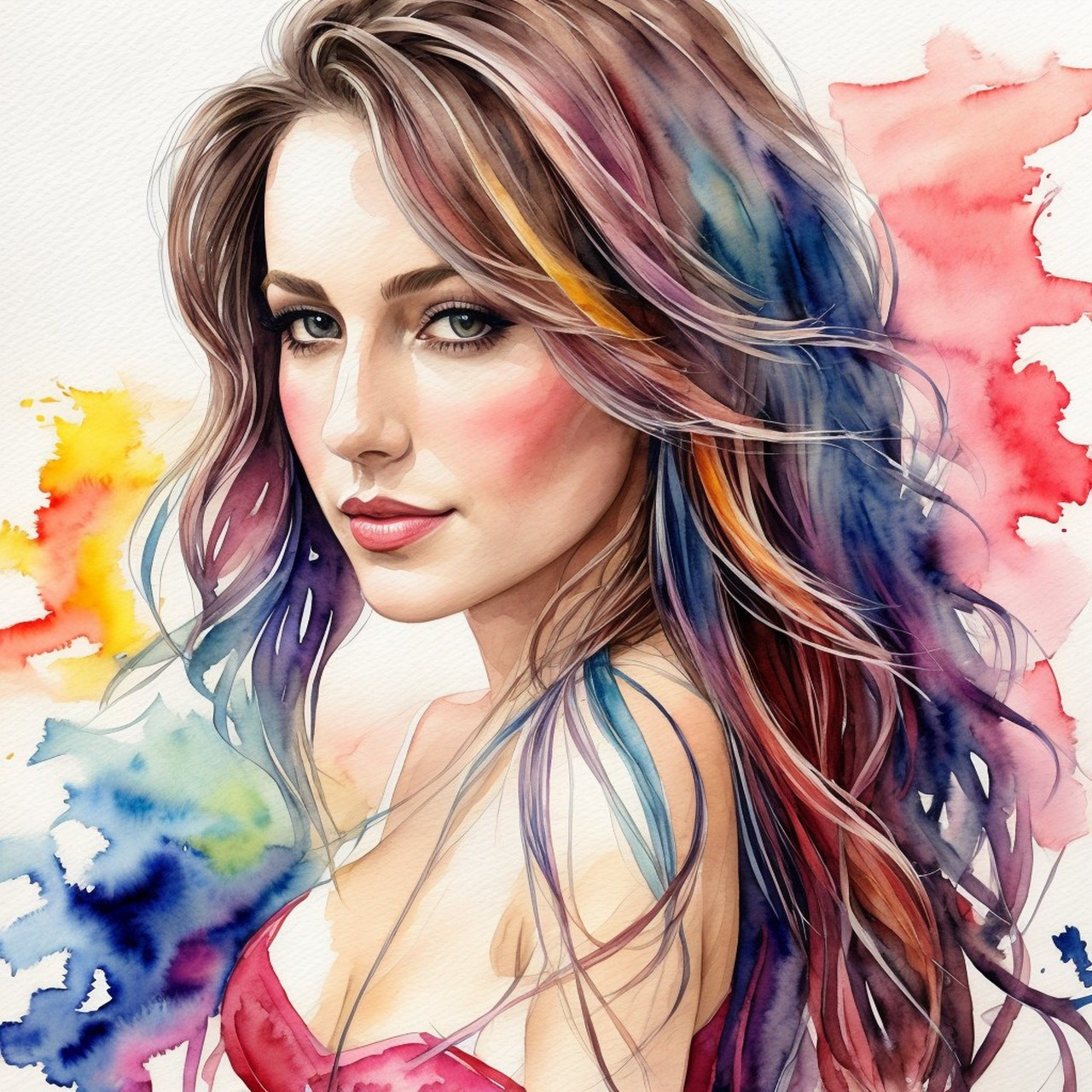 写实水彩话 #动漫壁纸##性感美女