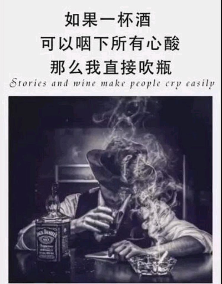 如果一杯酒可以忘记所有,我愿长醉不醒