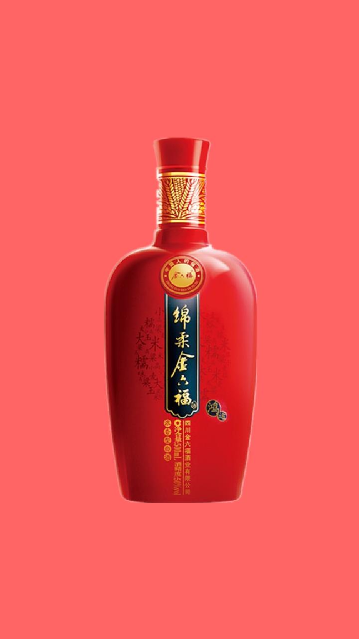 绵柔金六福鸿运50度高度白酒,浓香型-度小视