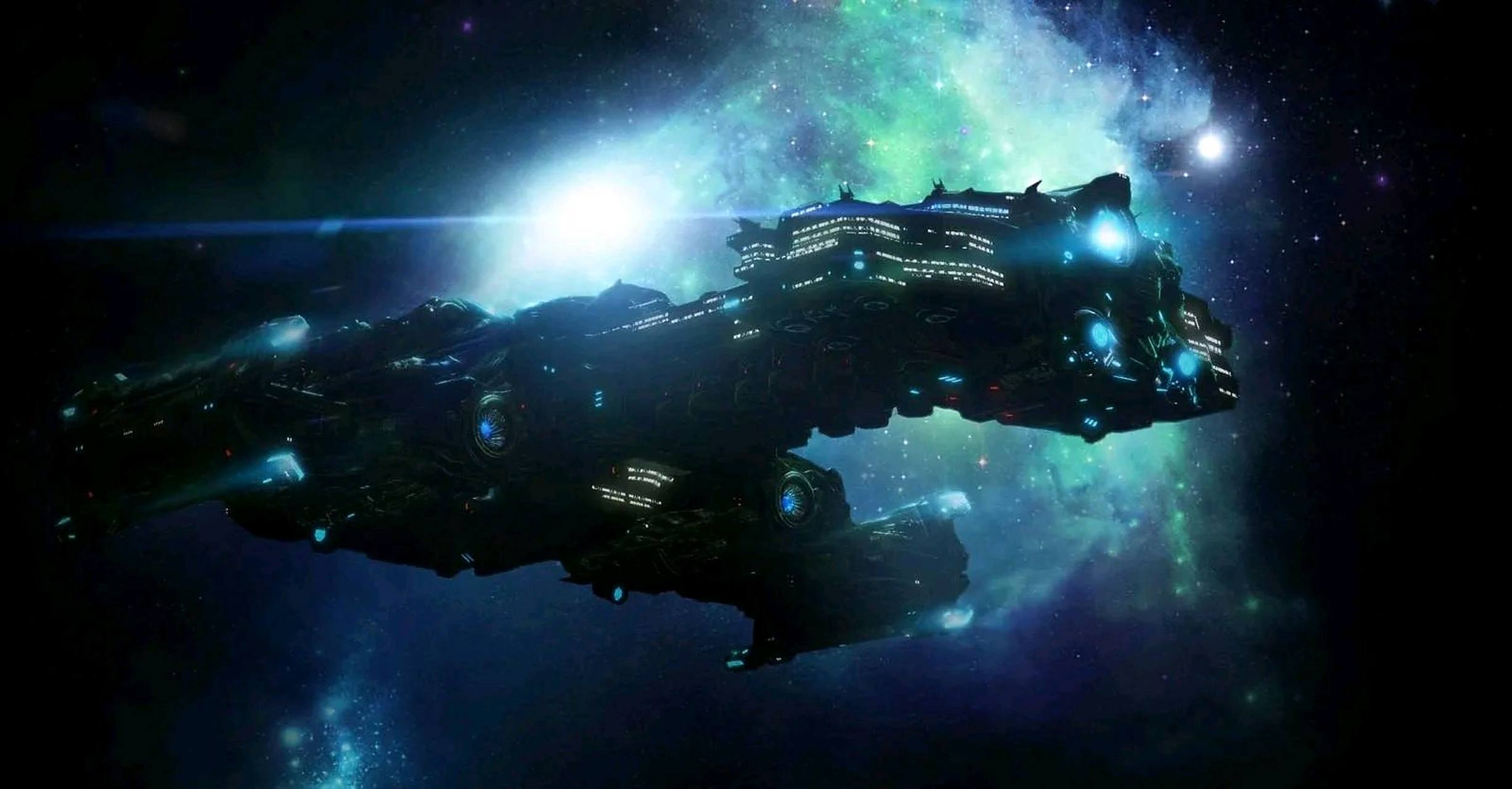游戏《星际争霸》人族贝希摩斯级/巨兽级战列巡洋舰 休伯利安号.