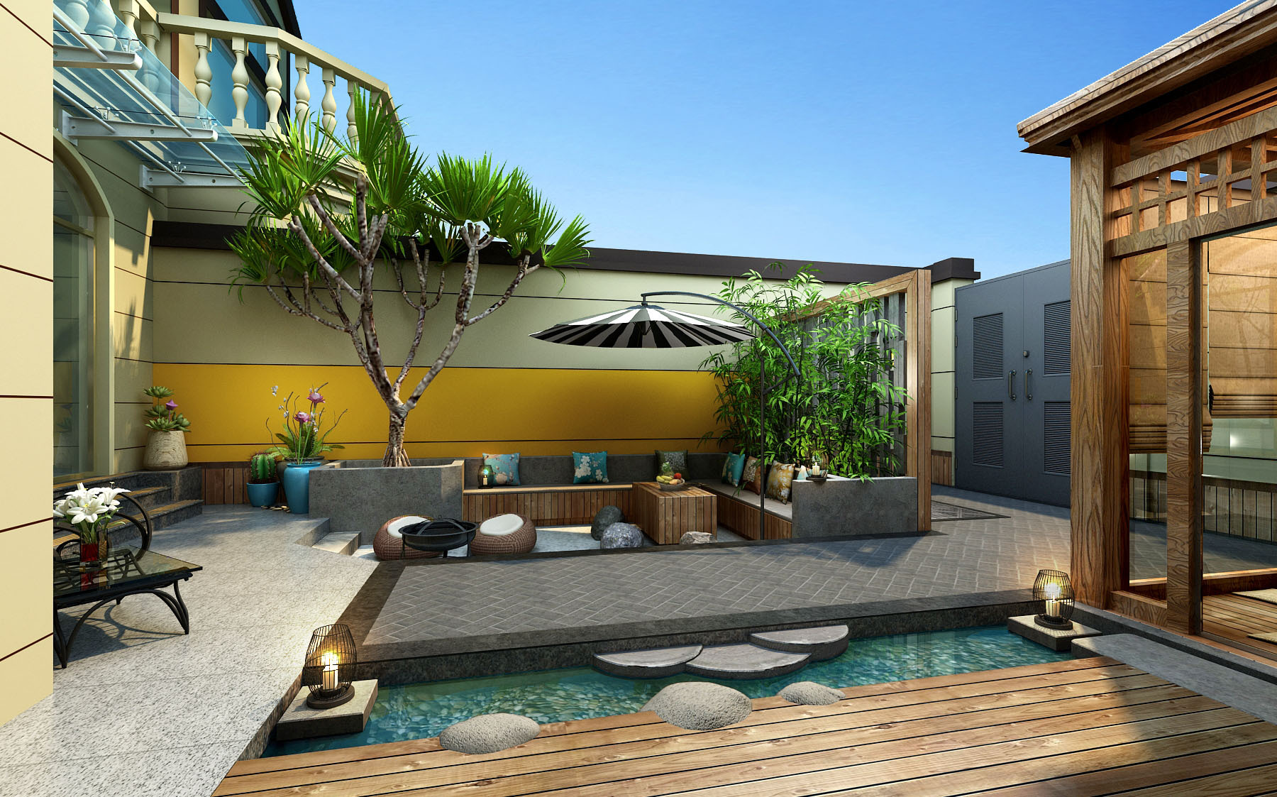 庭院规划设计施工要点,中式庭院设计,别墅庭院设计施工