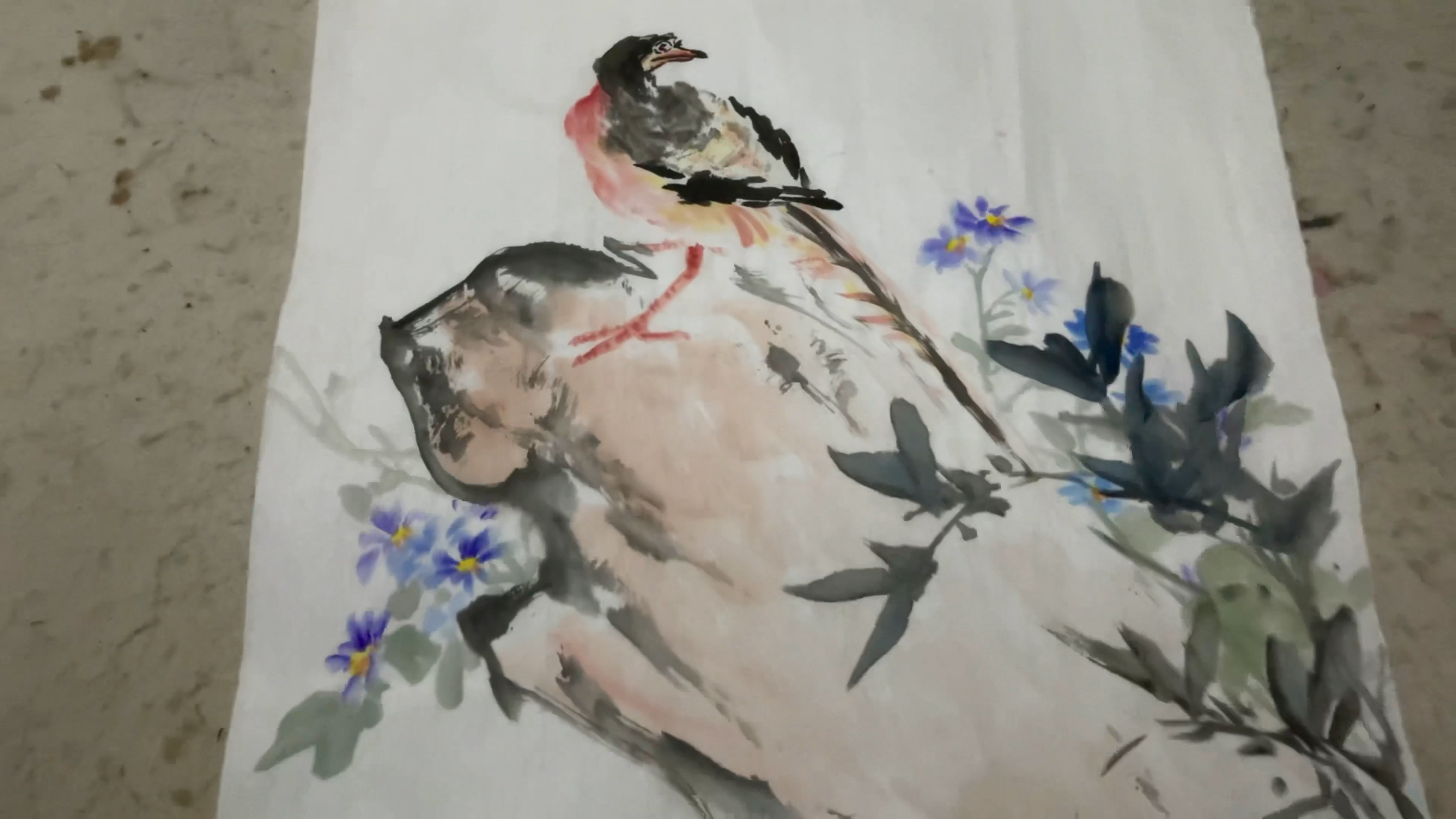 国画写意花鸟画锦鸡