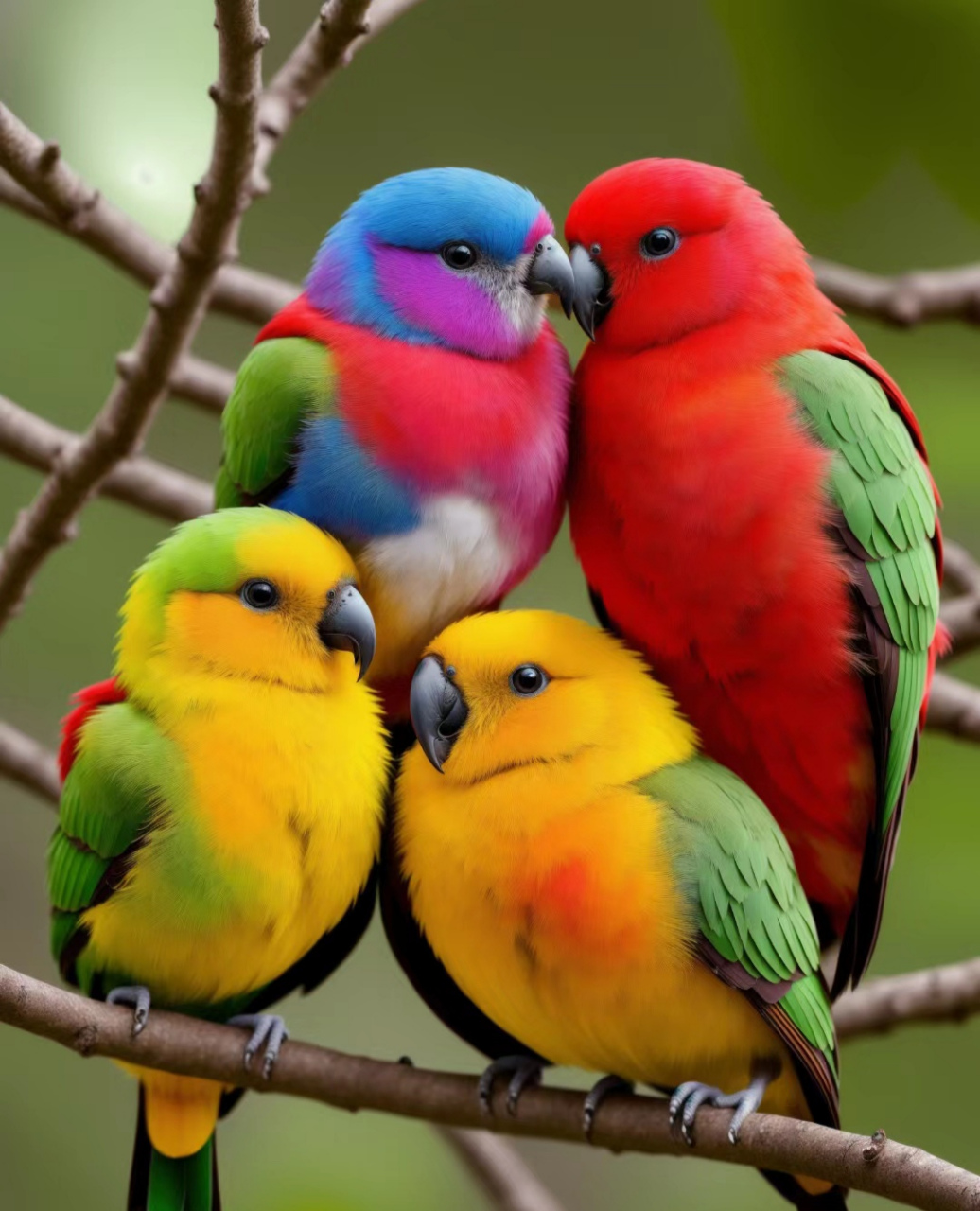 五颜六色的鹦鹉