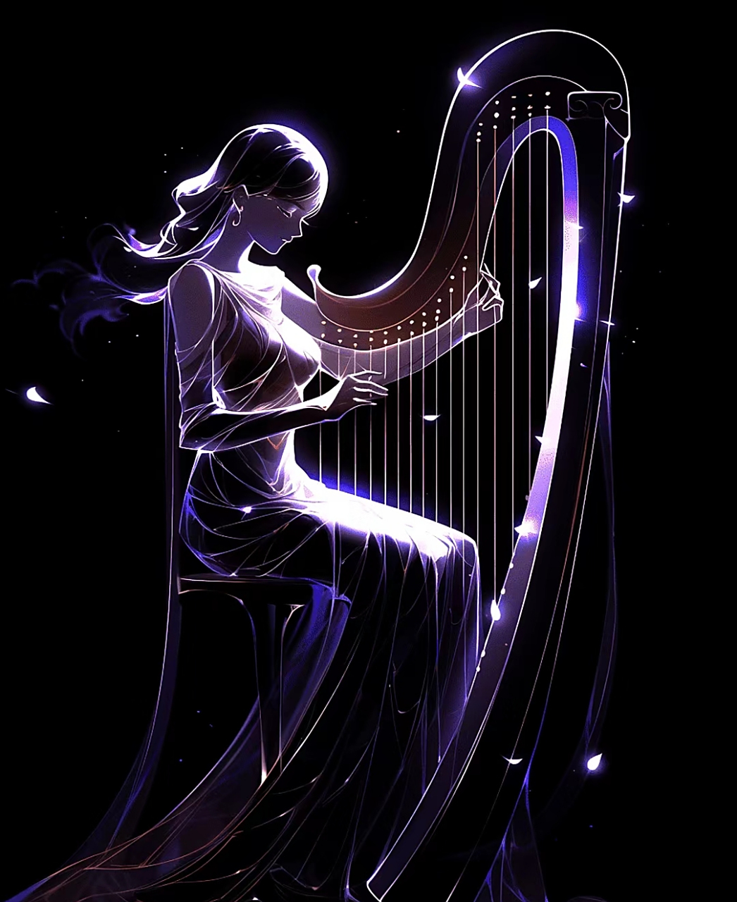 竖琴少女,好有韵味[鼓掌]#二次元