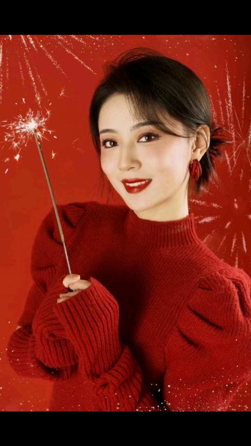 艺术体操冠军付庞博经纪公司,恭祝大家新年快乐,体育