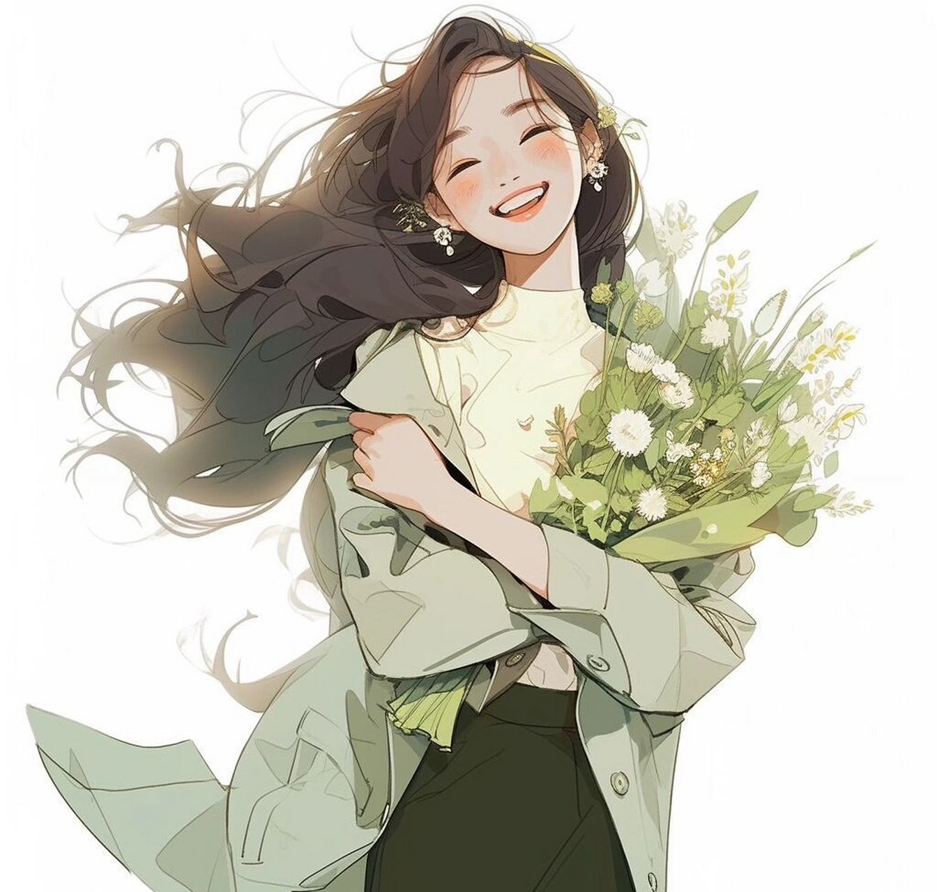 你会喜欢的治愈女生头像送花花,愿你每天醒来依旧热爱生活,愿意拥抱