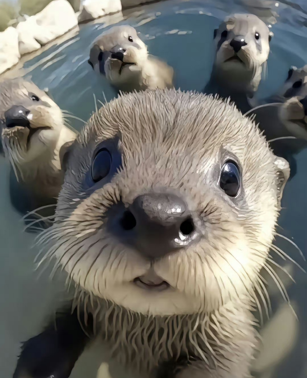 被深海毛茸茸的海獭萌翻了