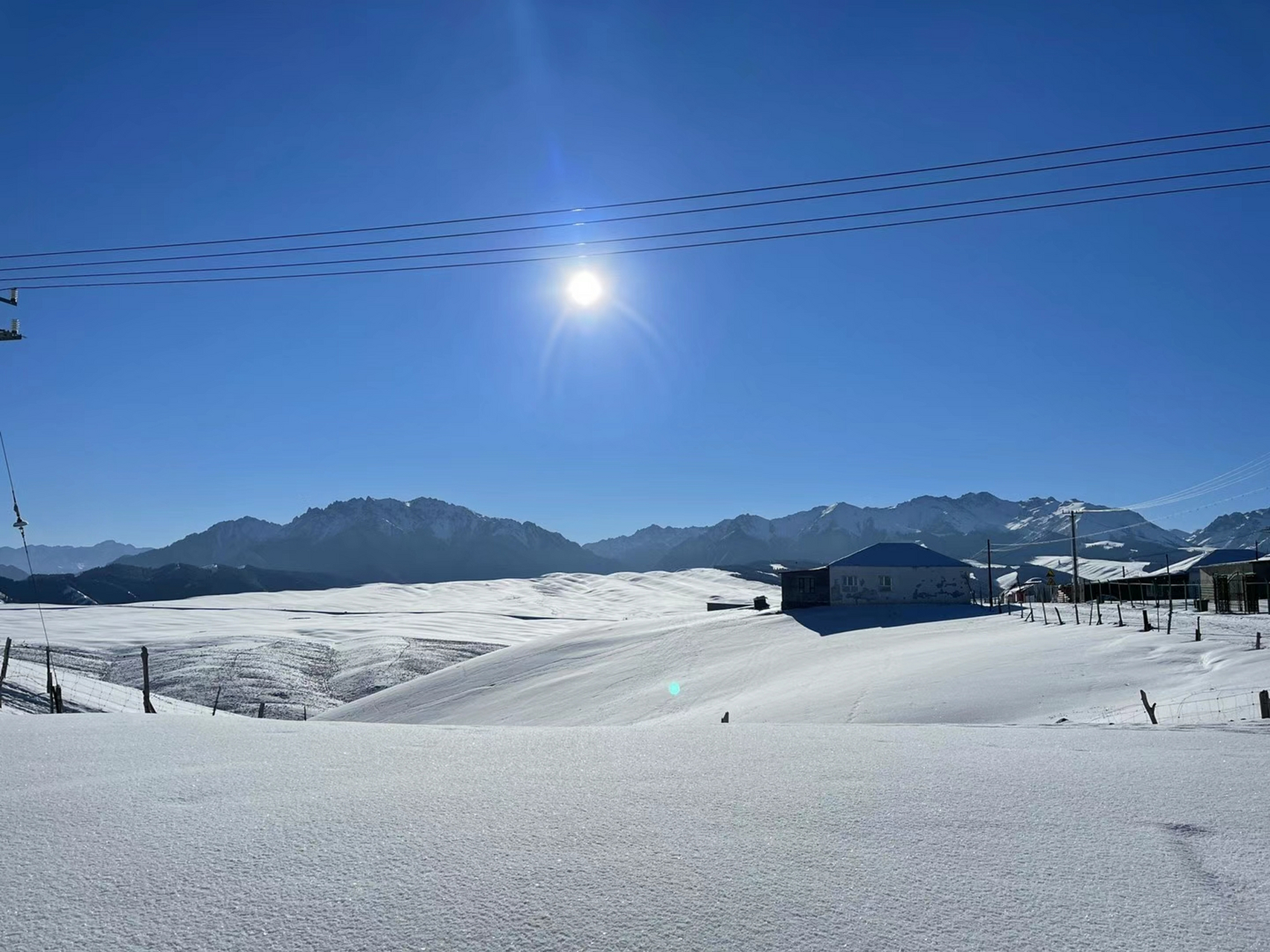 乌鲁木齐南山雪景图片