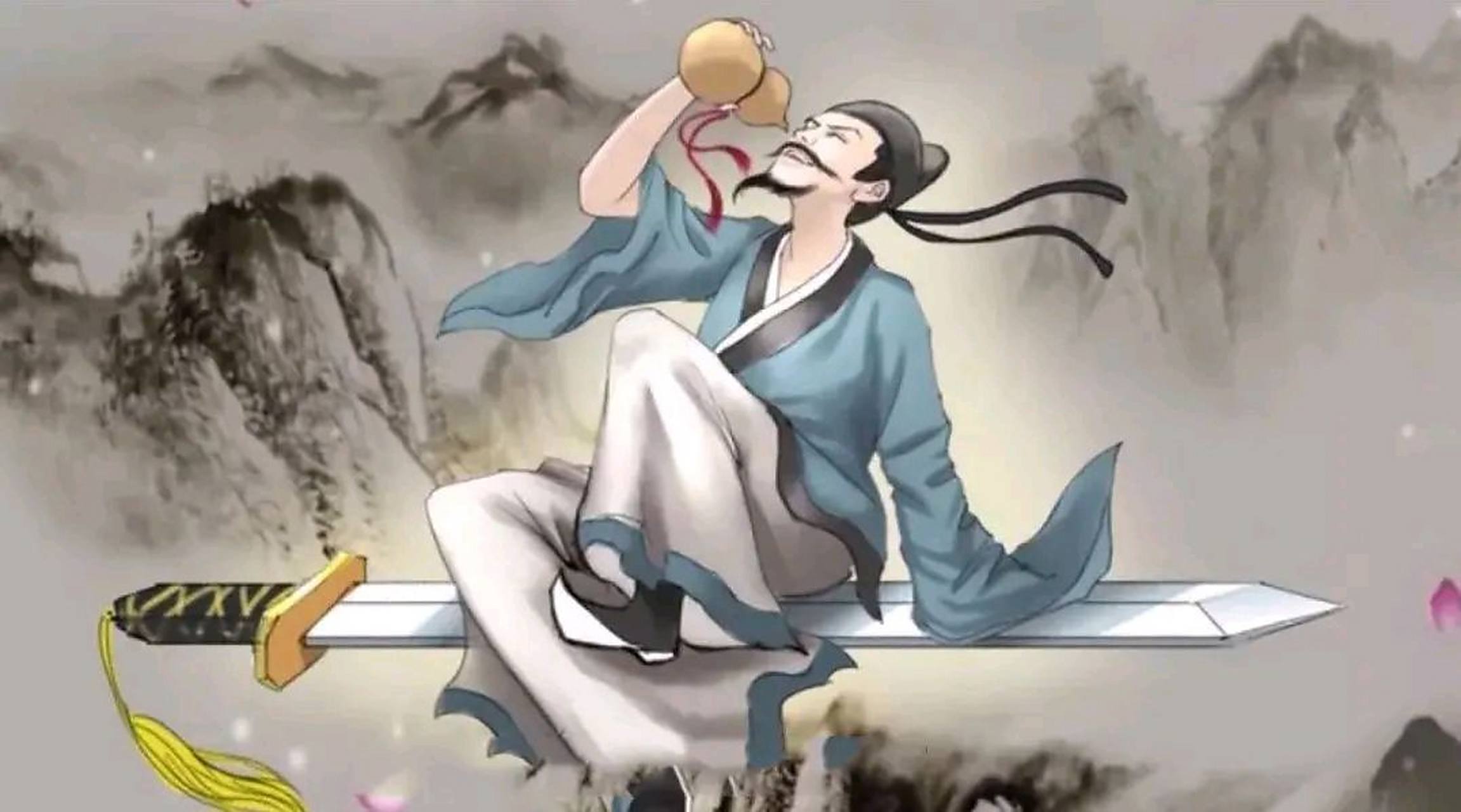 偶尔读到了李白的《侠客行》,最喜欢的就是最有气场感的前四句"赵客缦