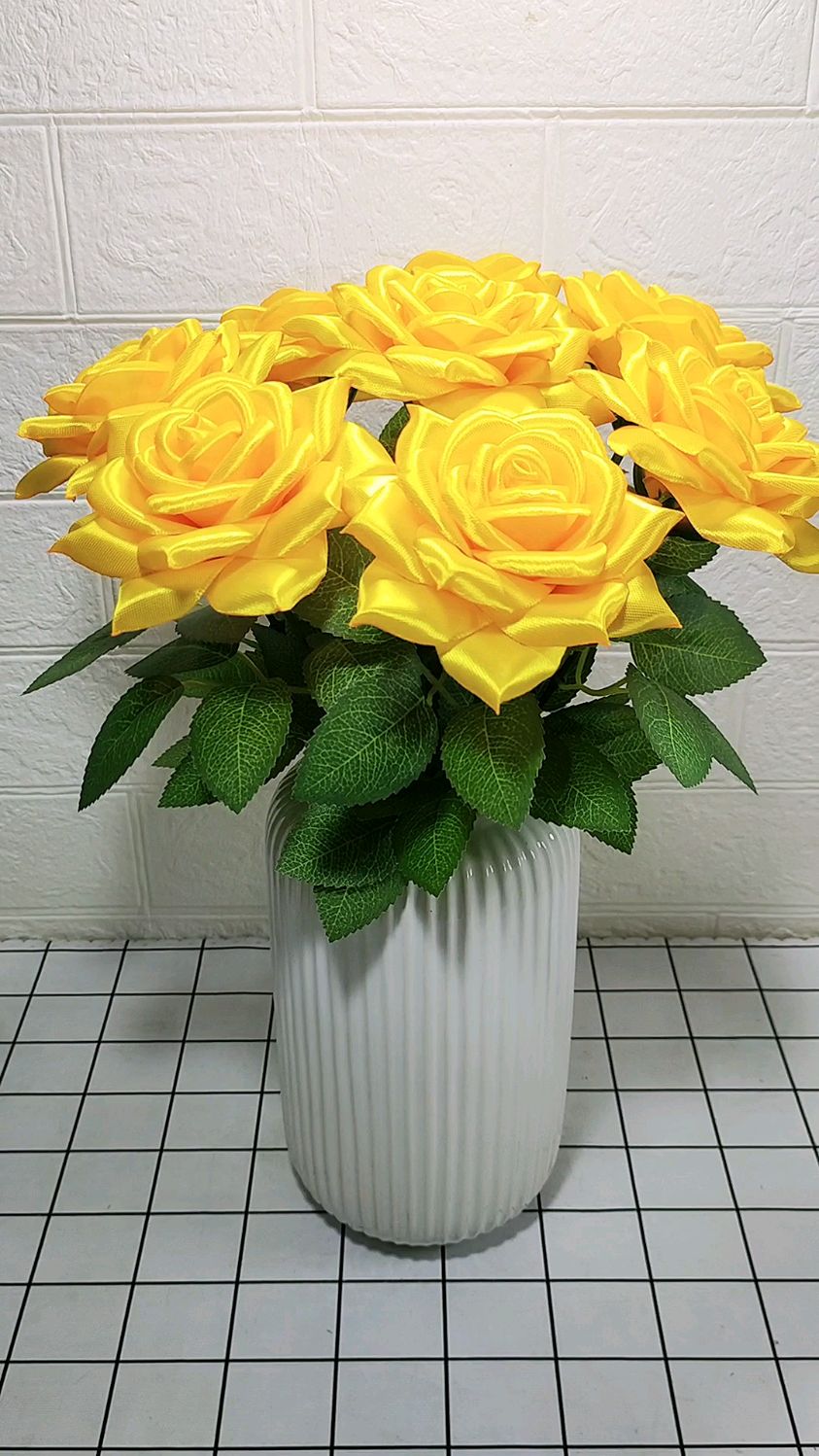 手工丝带月季花教程 #月季花教程分享