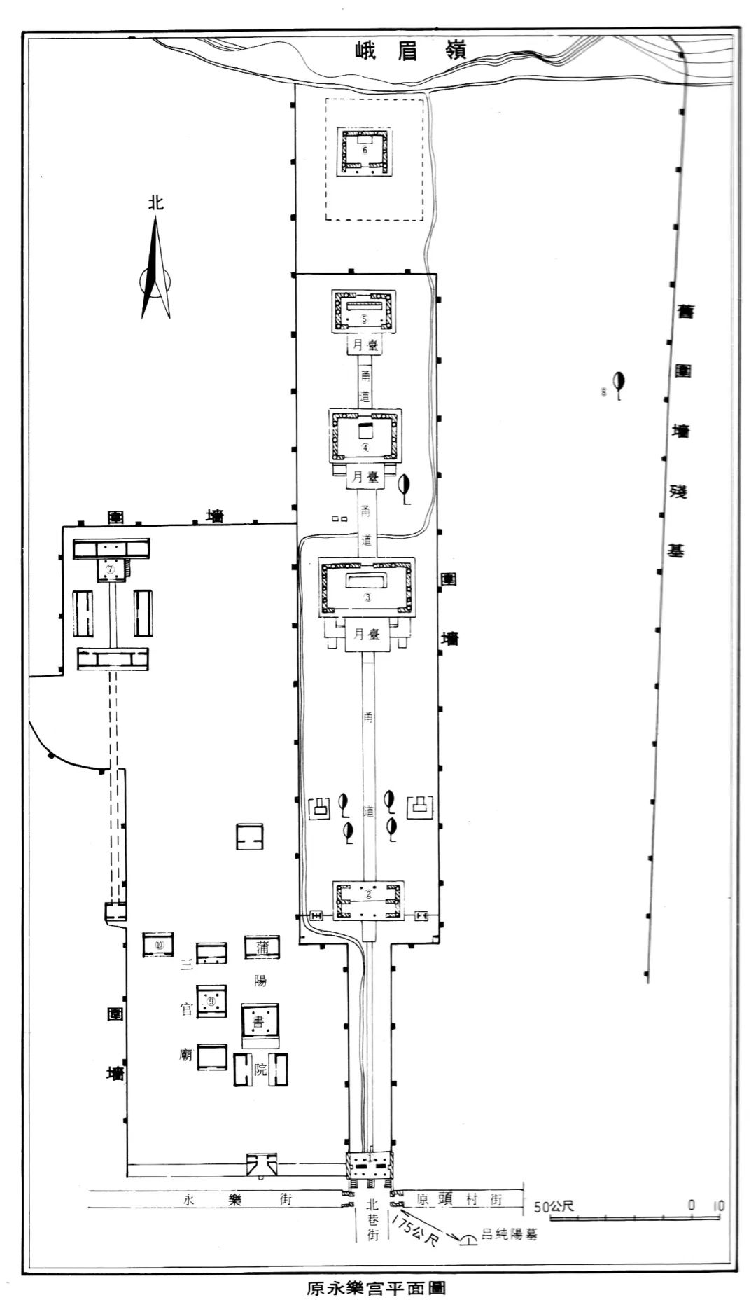 道教建筑平面图图片