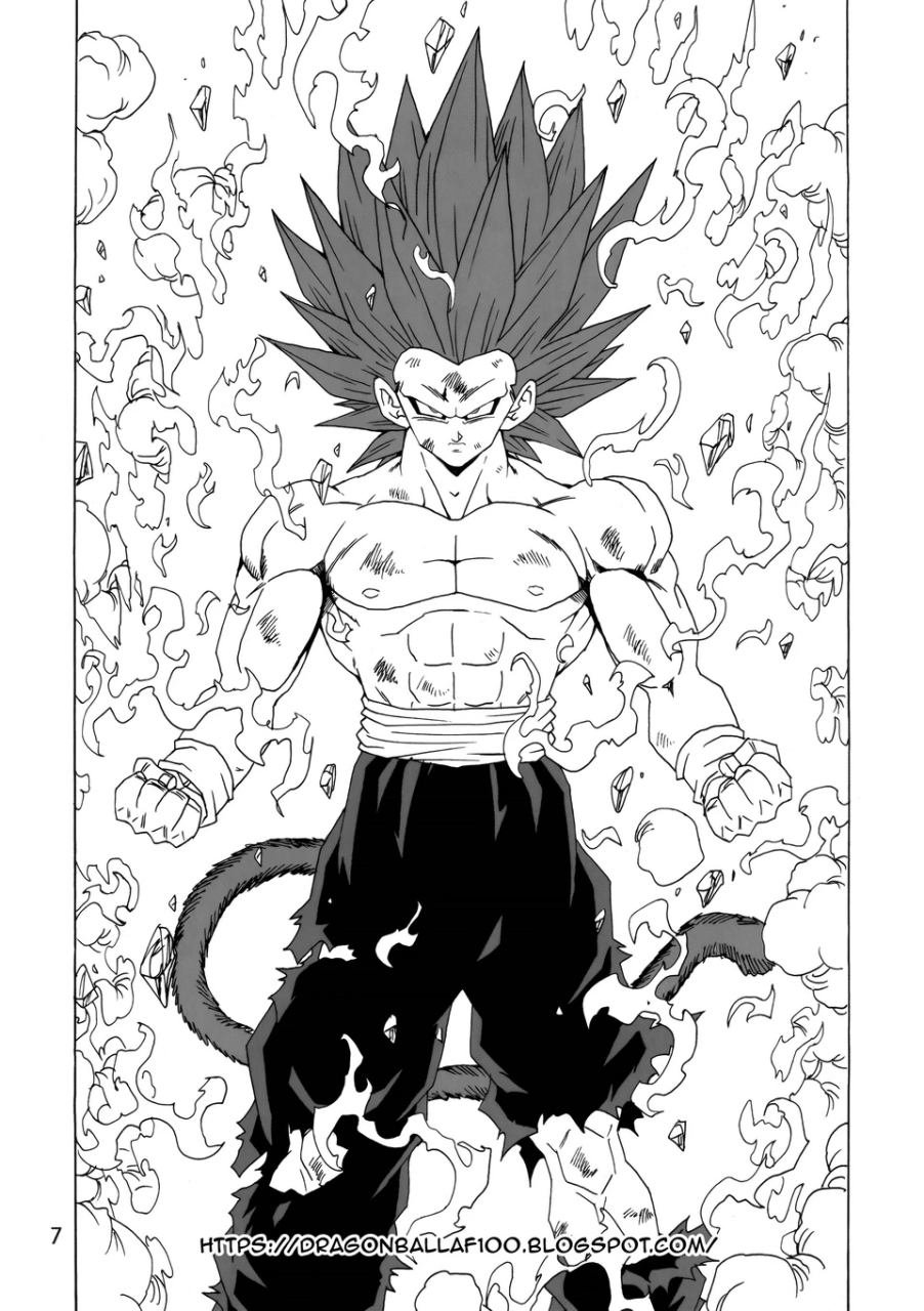 见识一下悟饭超级赛亚人6的形态,气场炸裂,来自同人作品af