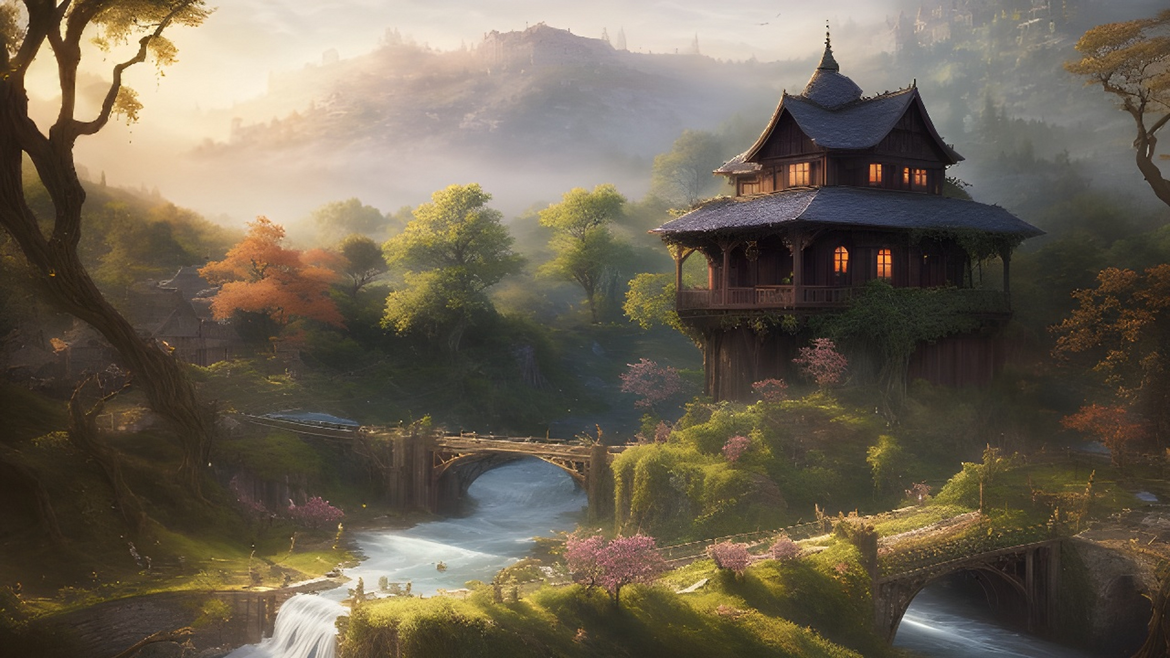 几张风景图 #百度ai绘图黑科技# #ai艺术季# #ai壁纸