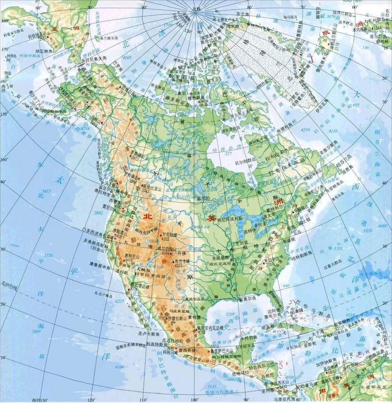 北美洲的自然地理条件真是让人羡慕,岛屿面积占比超过20.