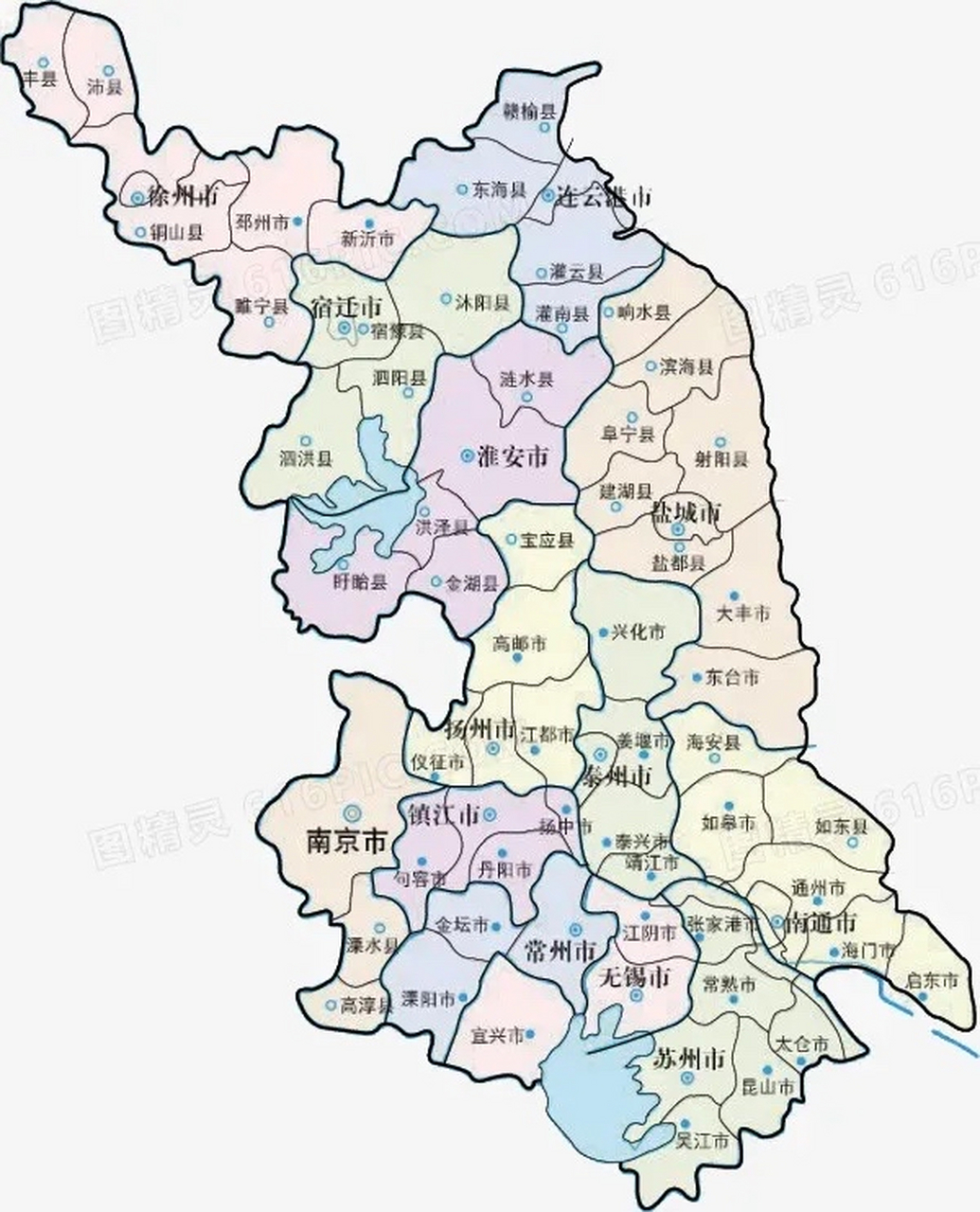 安徽江苏两省地图高清图片