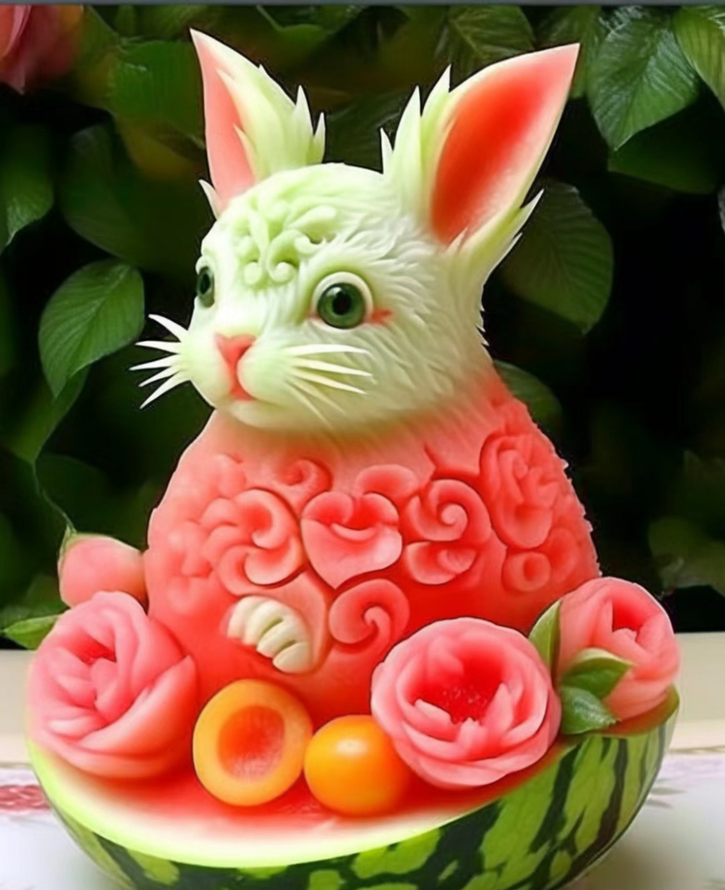 可爱的小西瓜兔