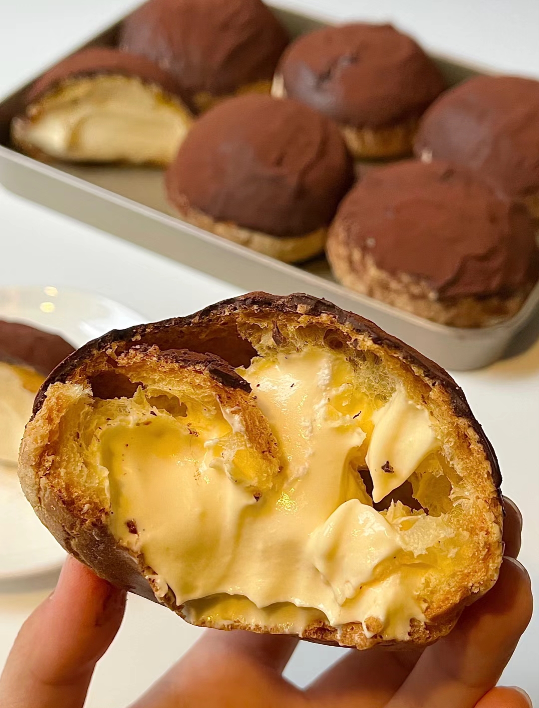 香草巧克力泡芙15酥脆爆浆教程超详细