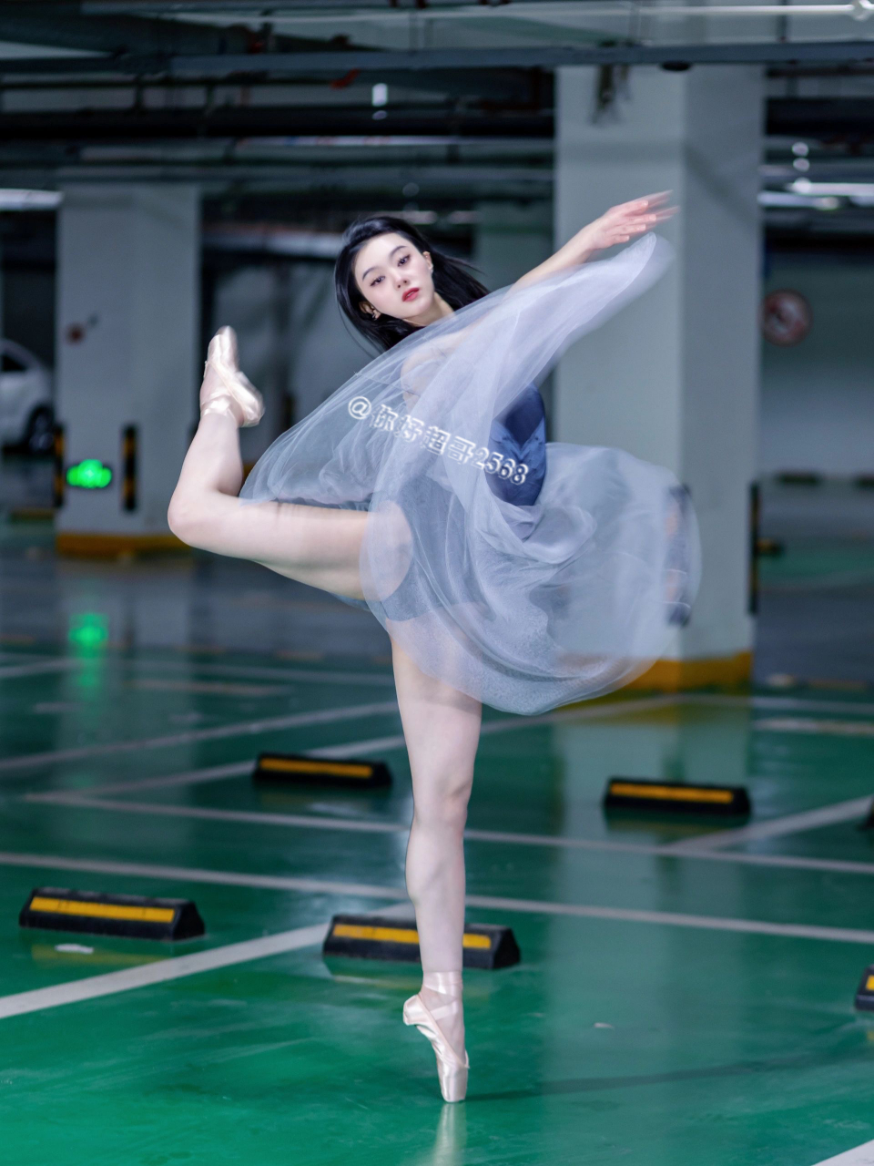 半裙纱裙表演舞蹈穿搭练功形体基训服仙气半身裙#美女# #比基尼美女