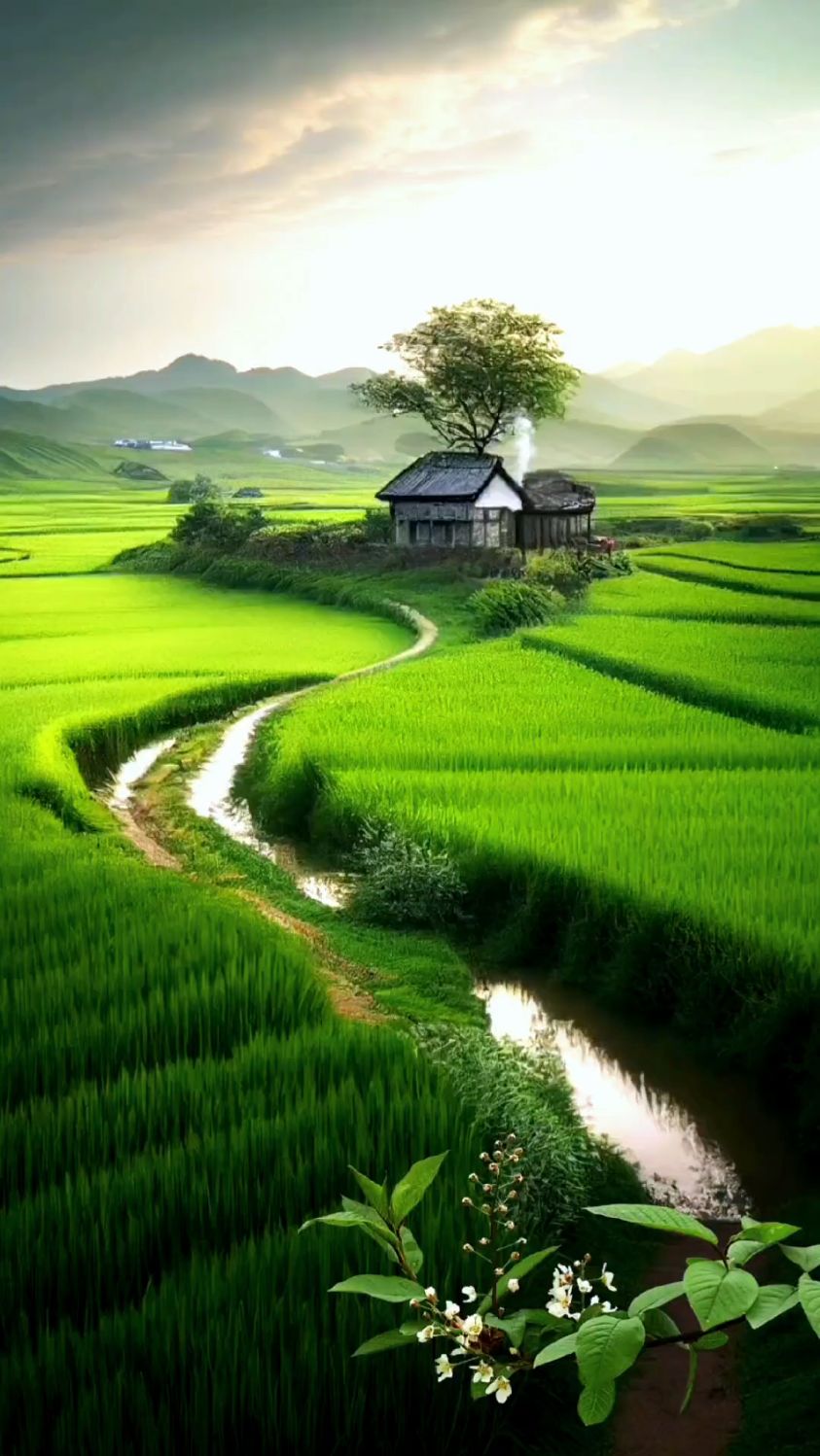 稻田风光美如画, 一起享受大自然的美