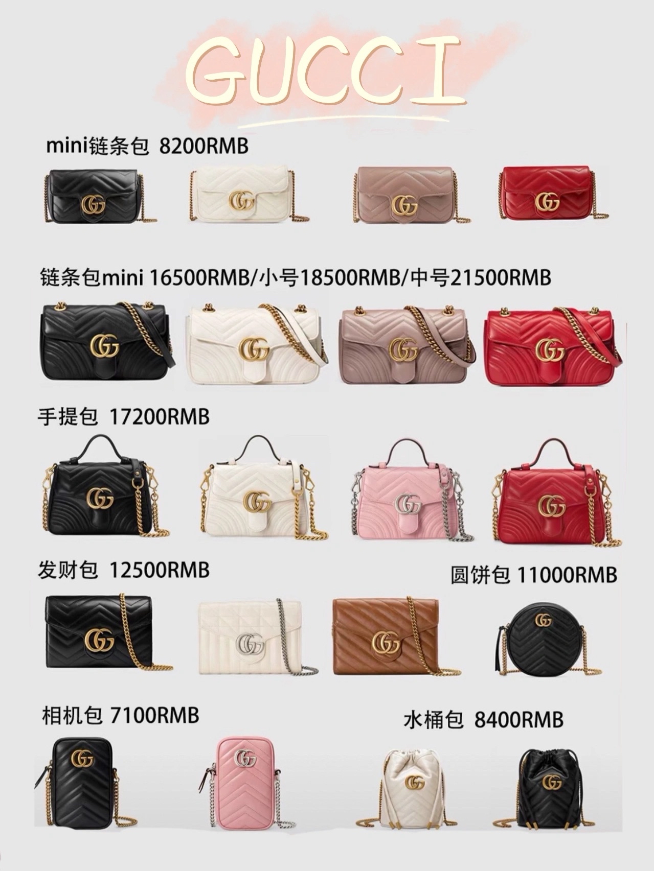 gucci marmont 蒙田包人手必备的经典包包