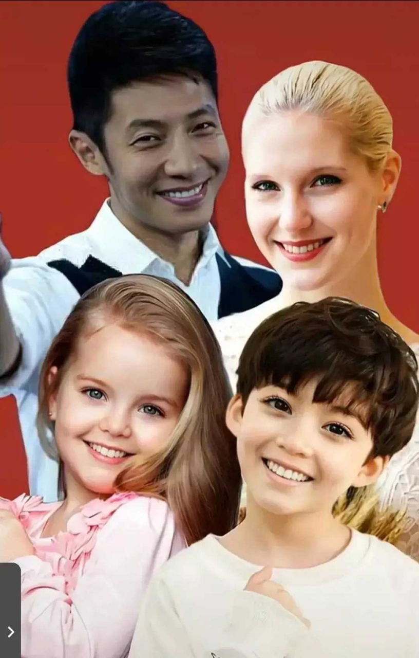 撒贝宁全家福曝光,女儿像妈妈,高鼻梁,大眼睛,混血特征明显,圆嘟嘟的