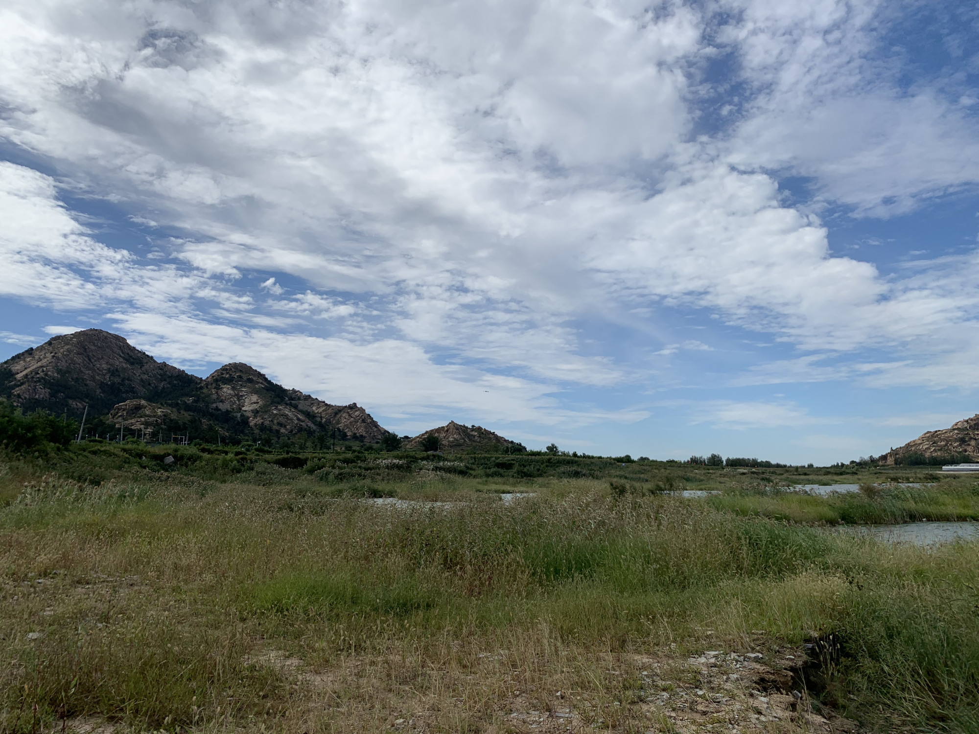 风景如画的平度市大泽山镇淄阳河水库,天蓝水碧,好惬意心向往之