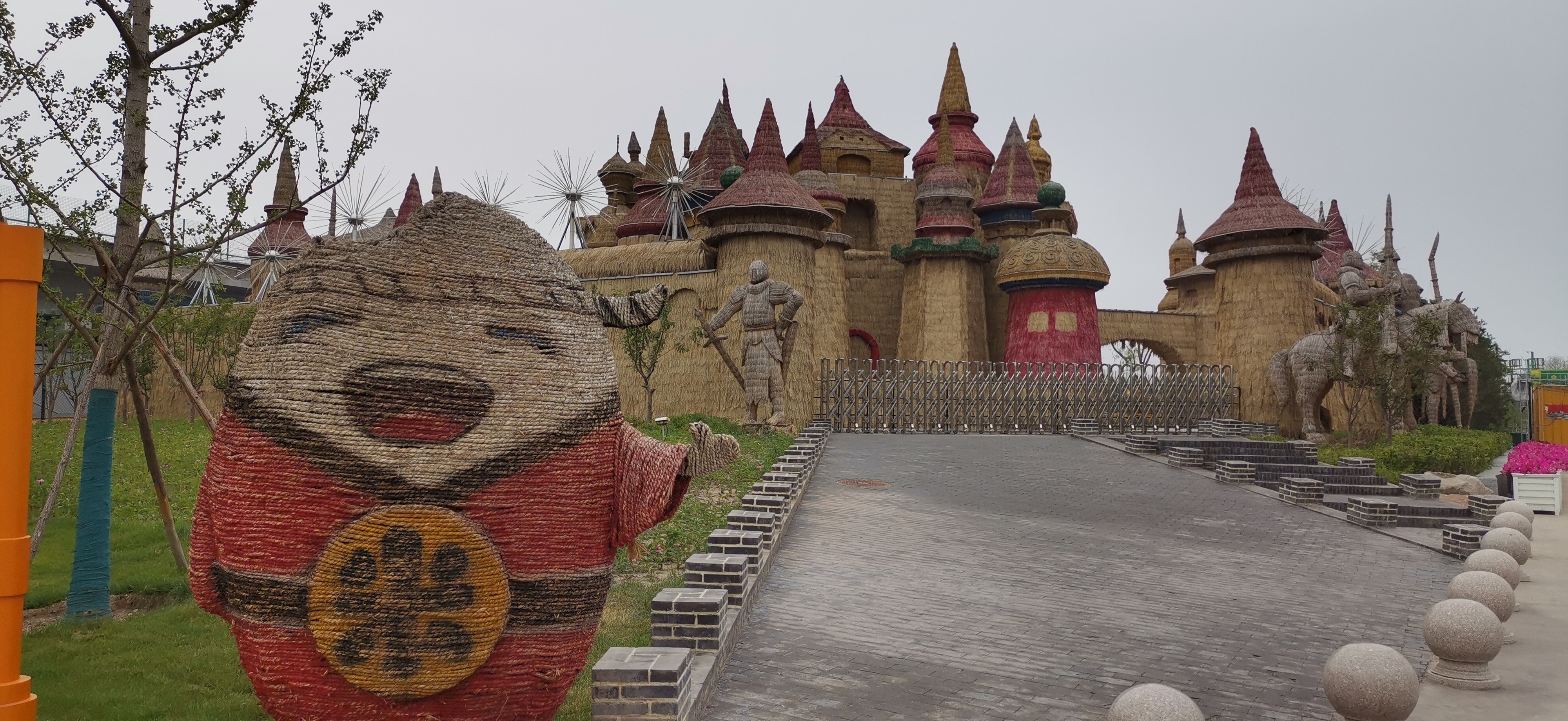 太原晋祠,稻田公园旅游观光