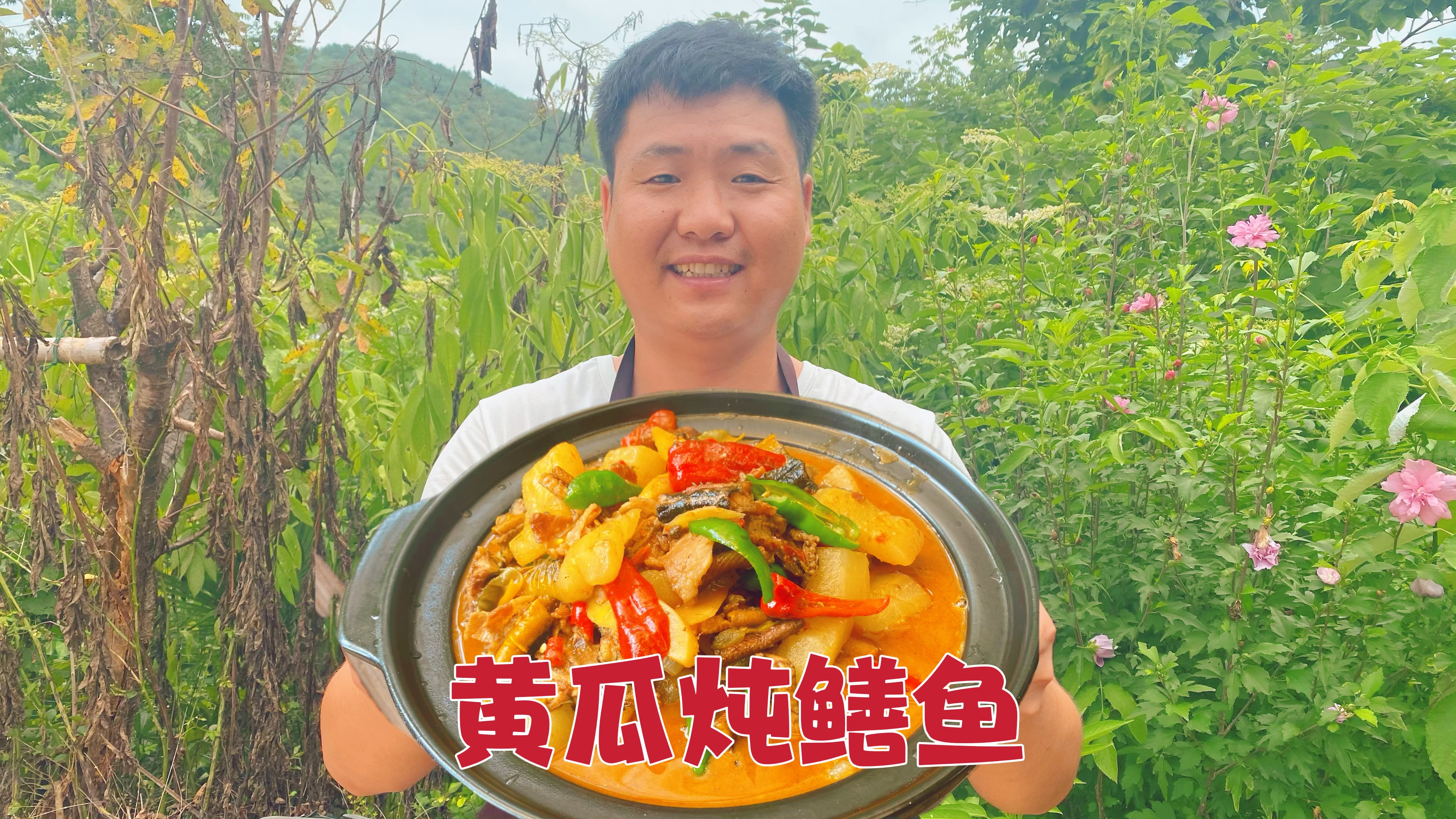 现抓的鳝鱼炖老黄瓜,湖北农村家常菜真下饭