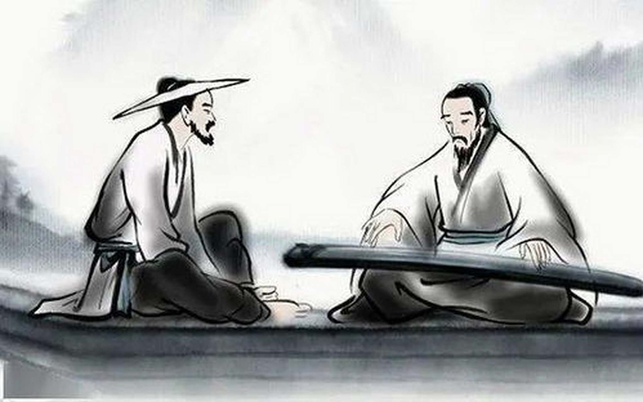 何愁不识君(五绝·通韵) 文/鹭汀居士:  伯牙独鼓琴,江汜遇知音.