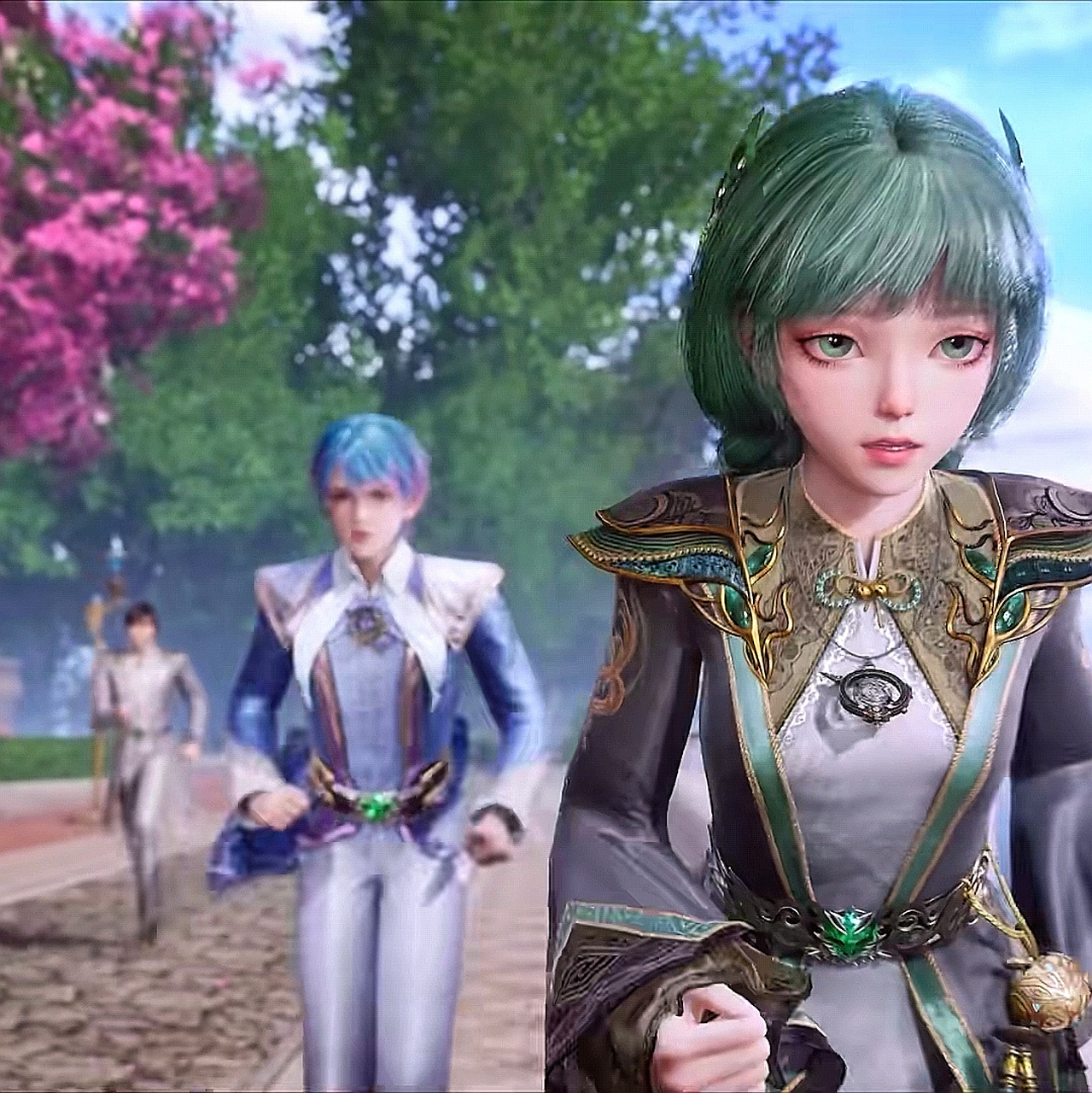 萧萧低调登场了. 在《斗罗大陆2绝世唐门》的动画中,萧萧宛如一颗闪烁