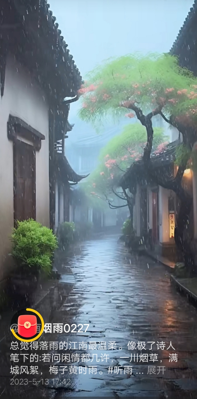 你见过最温柔的江南落雨吗?