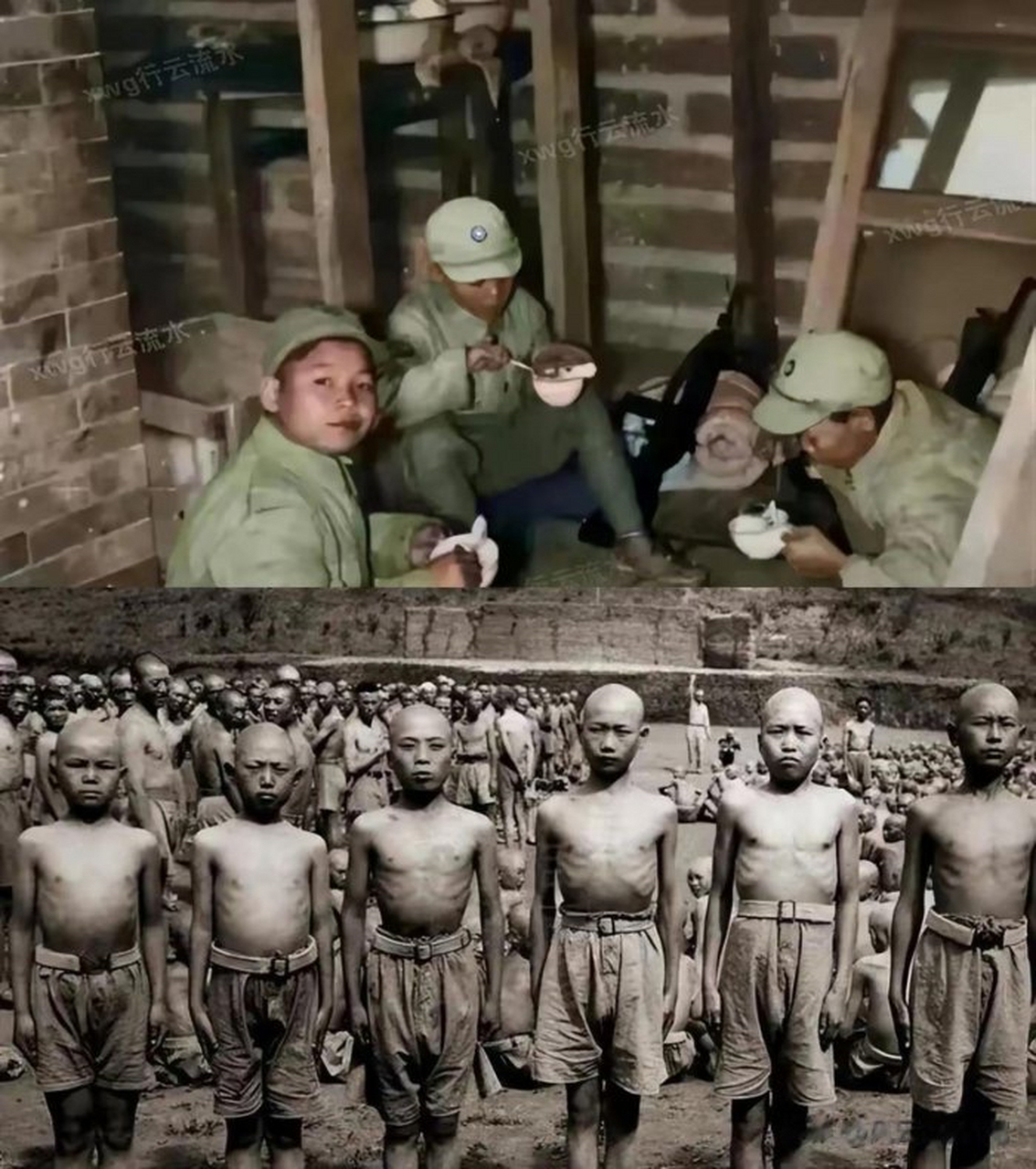 这是三名是在松山战役中牺牲的娃娃兵,吃完这顿饭后不久,他们就在战场